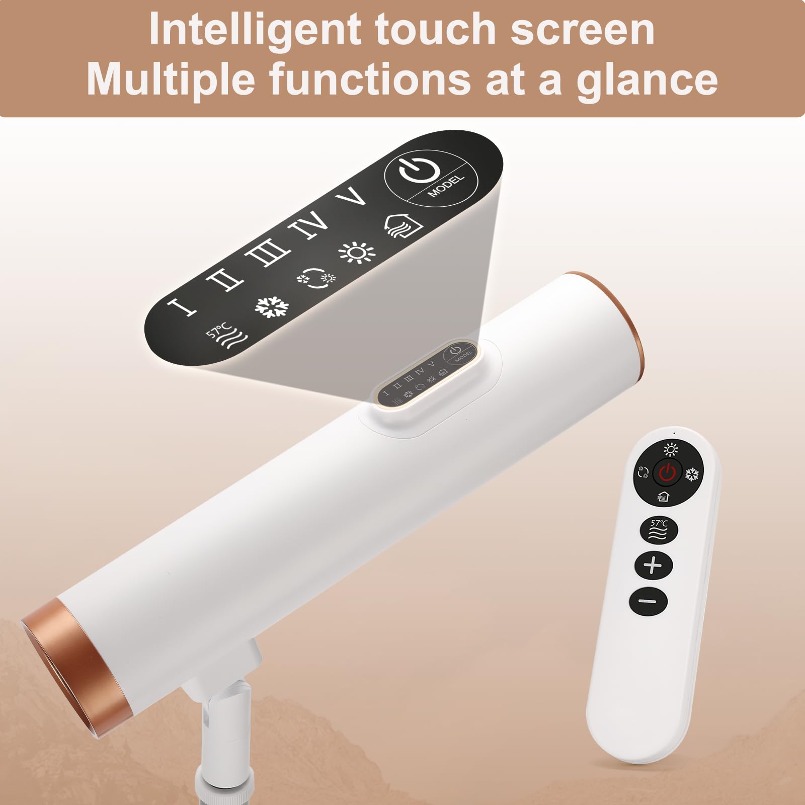 CoralBoxer Hands-Free Hair Dryer Stand with Remote Control - Adjustable Height & Angle, 5 Working Modes for Home Use - Perfect Gift for Women, Elderly, Children, Disabled & Pets - Ideal for Salon, Bathroom & Bedroom Styling