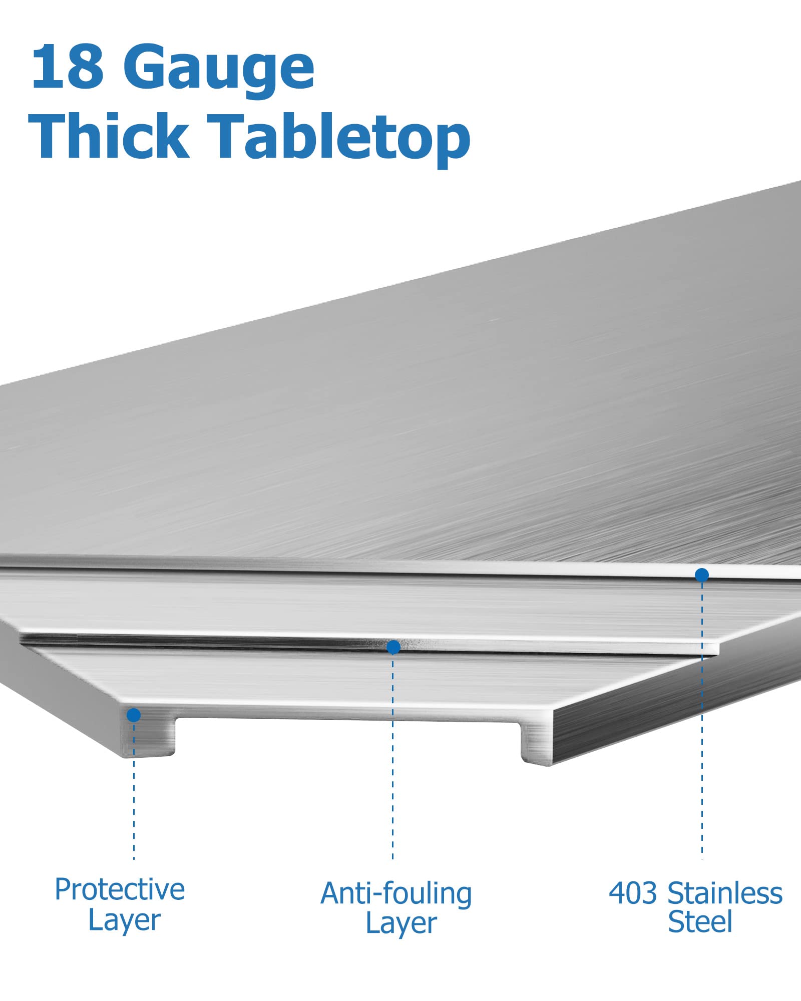 NSF Certified 48x24 Inch Stainless Steel Work Table with Backsplash - Heavy Duty Commercial Kitchen Prep Table for Restaurant, Hotel & Home Use - Perfect for Food Prep, Baking & Catering