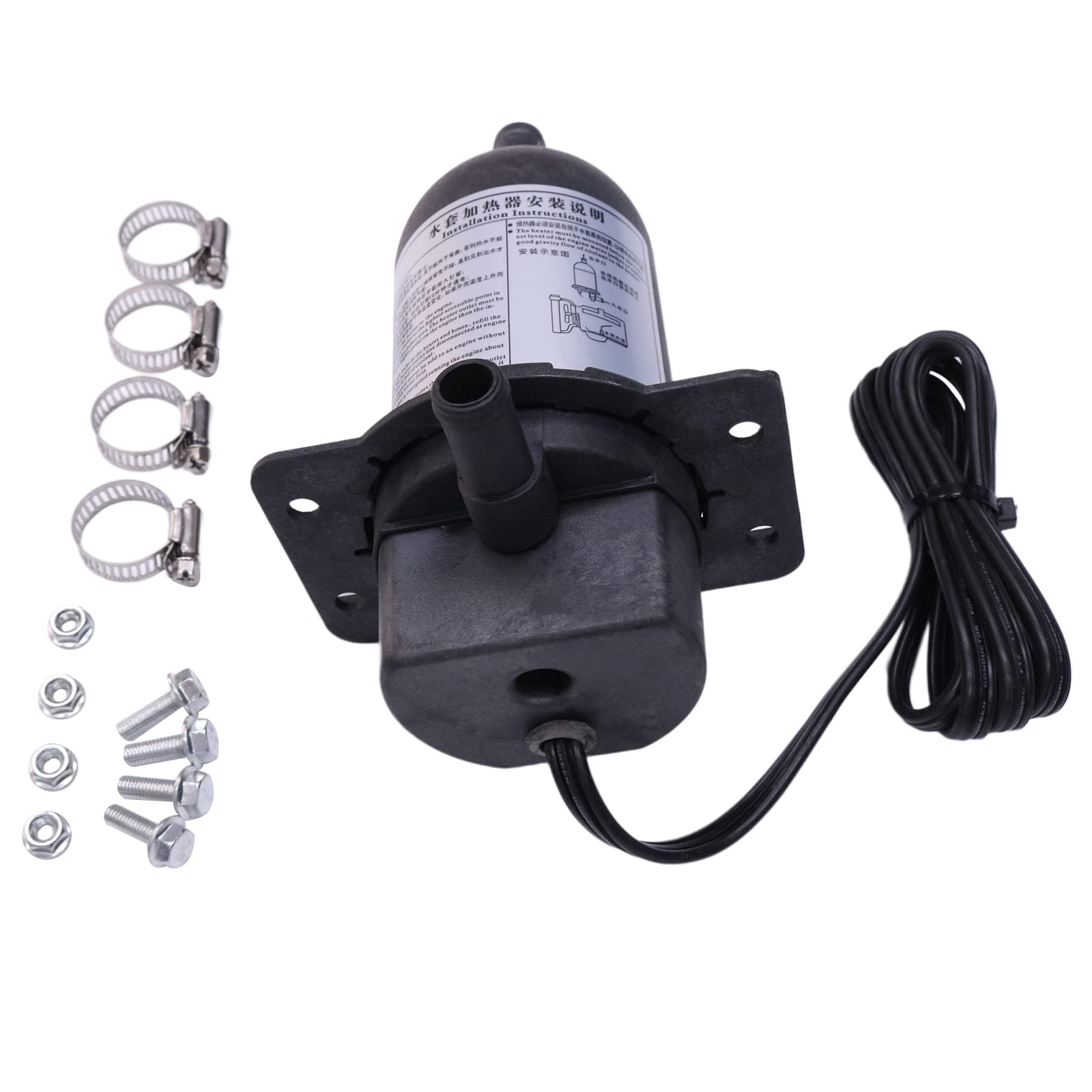 DVPARTS 1500W 120V Engine Coolant Heater | TPS151GT10-000 (590-893, 590893, 084918G) | Universal Pre-Heater for Generators, Tractors, Buses, Trucks, Boats & Vehicles | Winter Engine Warm-Up Solution