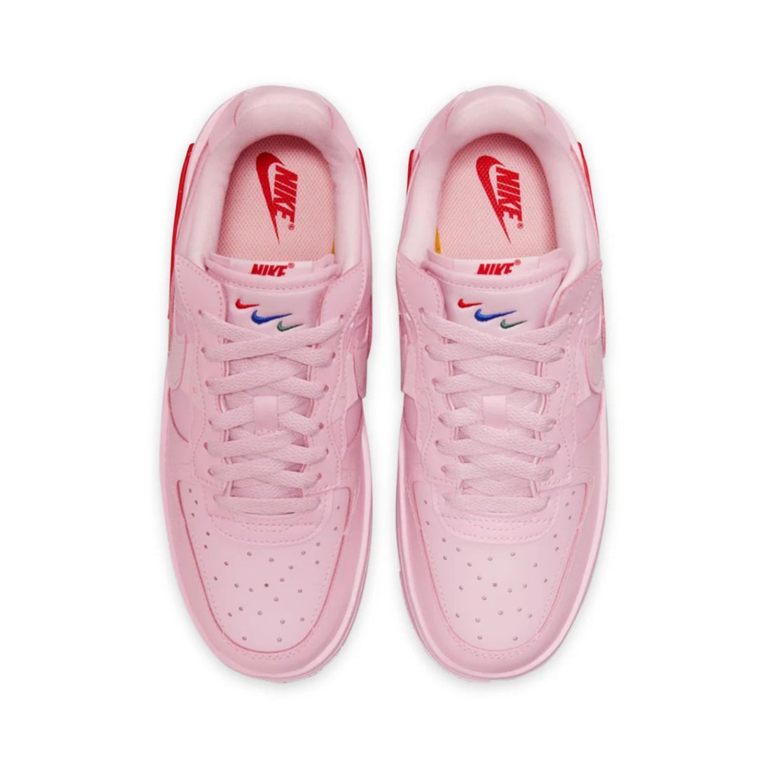 Nike Women's Air Force 1 Low QS Fontanka Sneakers in Foam Pink & University Red - Perfect for Casual Wear, Street Style & Everyday Fashion