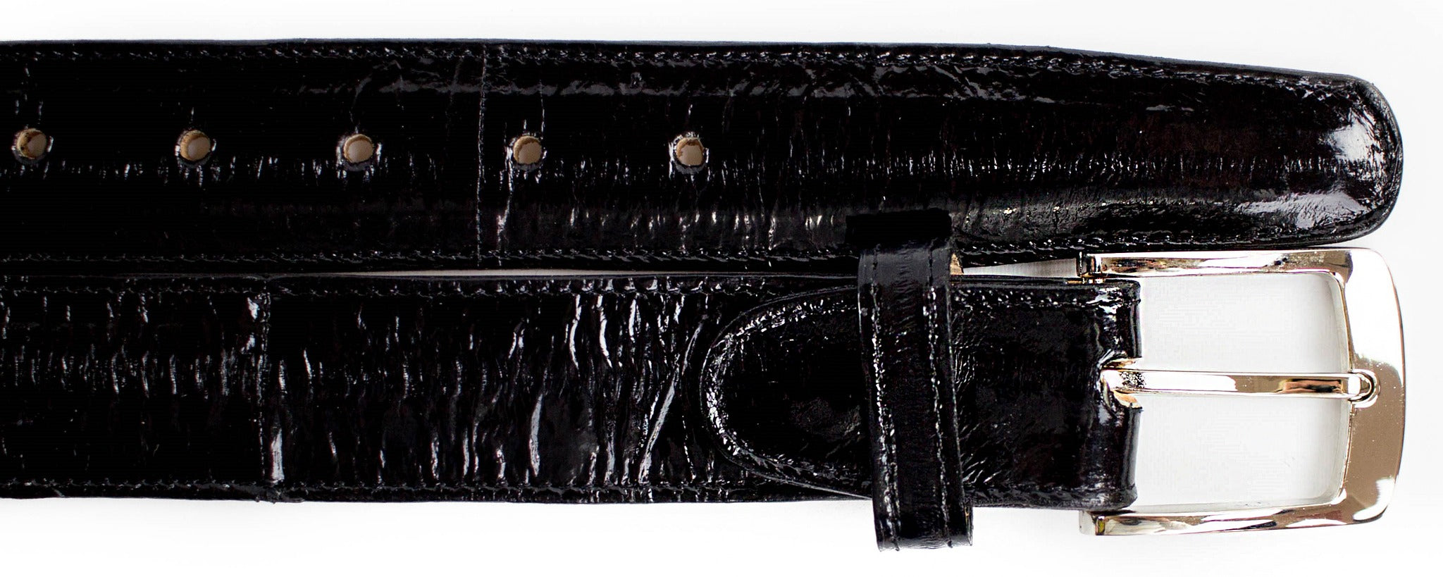 Belvedere Eel Leather Belts for Men - 5 Color Options (Black, Brown, Tan, Navy, Burgundy) - Premium Genuine Eel Skin Dress Belts - Perfect for Business, Formal Occasions & Office Wear