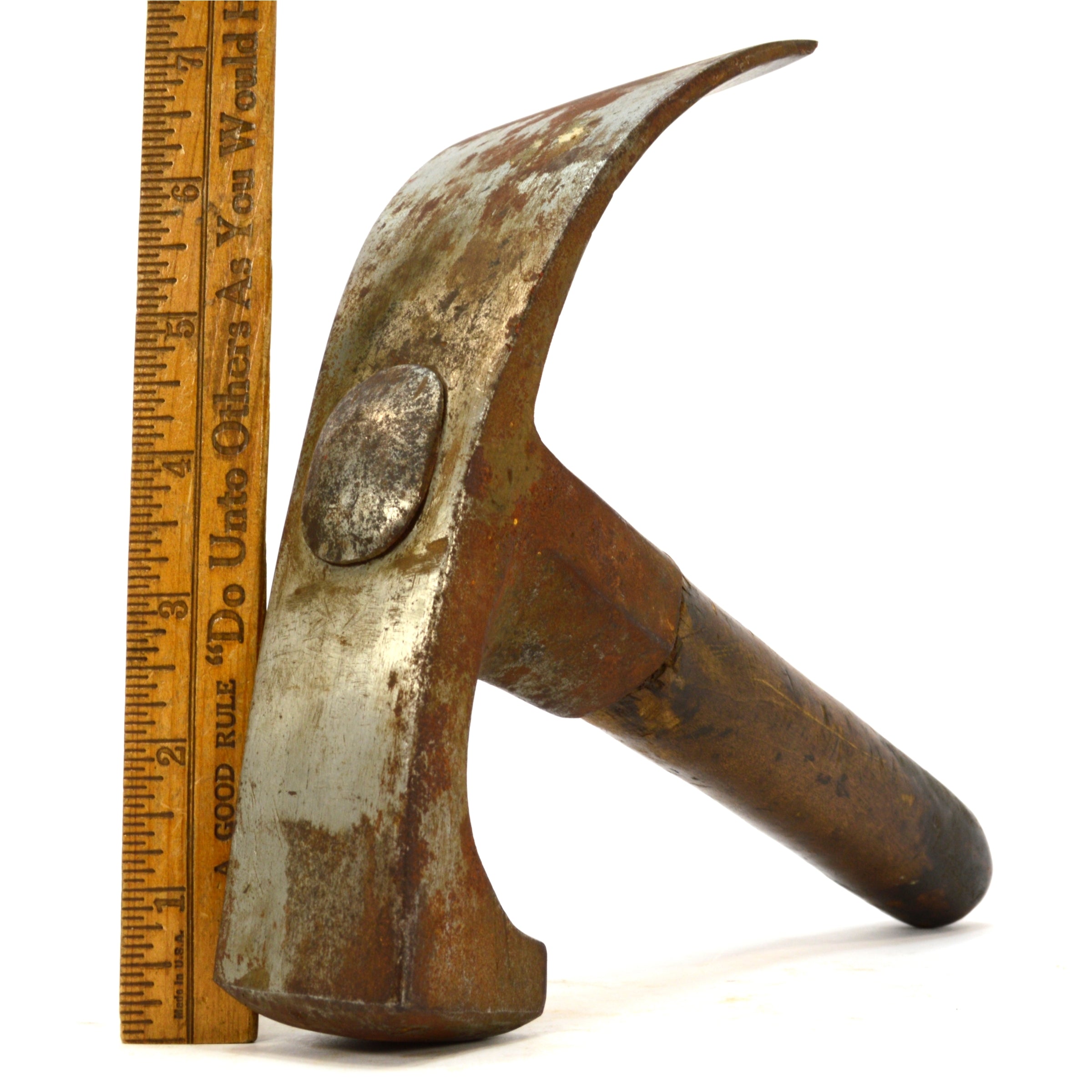 Vintage Hawkins Antique Cooper's Bowl Adze Hand & Elbow Adz Tool - Rare Collectible Woodworking Tool from 135 Lewis St. Nevada - Perfect for Woodworking, Barrel Making & Historical Tool Restoration