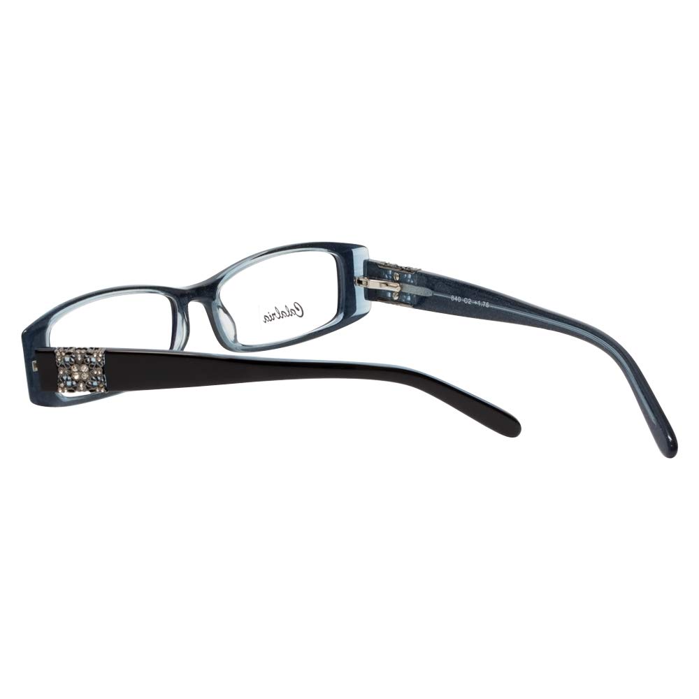 Calabria 840 Techno Optical Designer Reading Glasses with Anti-Reflective Lenses & Hard Case - Stylish Blue Light Blocking Eyewear for Computer Work, Reading, and Office Use