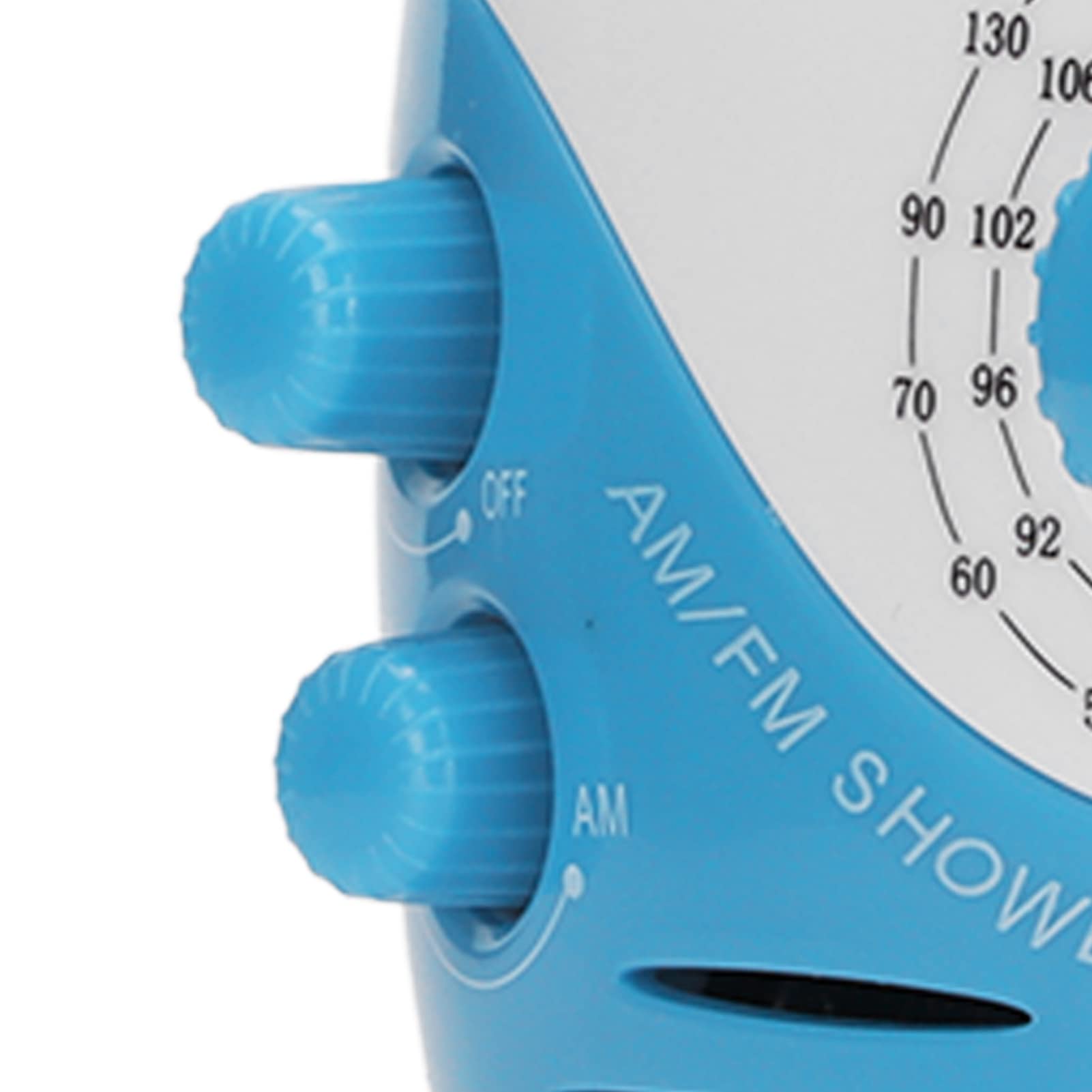 Waterproof Shower Radio with AM/FM, Built-in Speaker & Adjustable Volume - Splashproof Bathroom Radio for Relaxing Music While Showering or Bathing