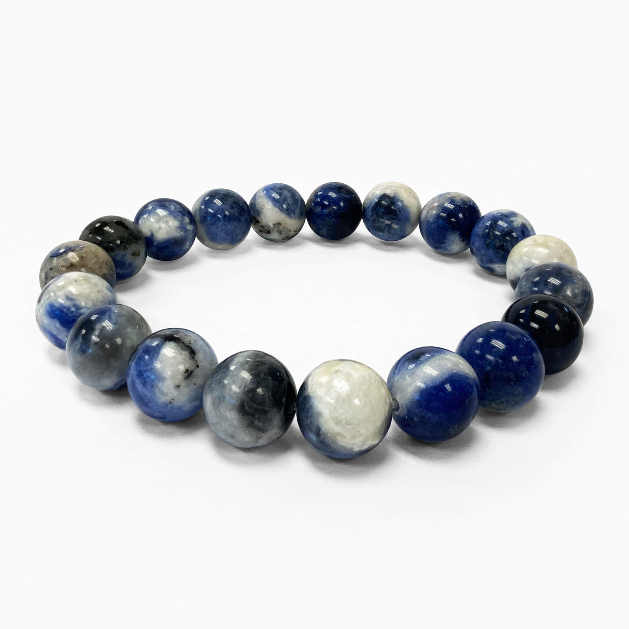 10mm Sodalite Gemstone Round Bead Stretch Bracelet for Men & Women - Healing Crystal Jewelry for Meditation, Yoga & Spiritual Balance
