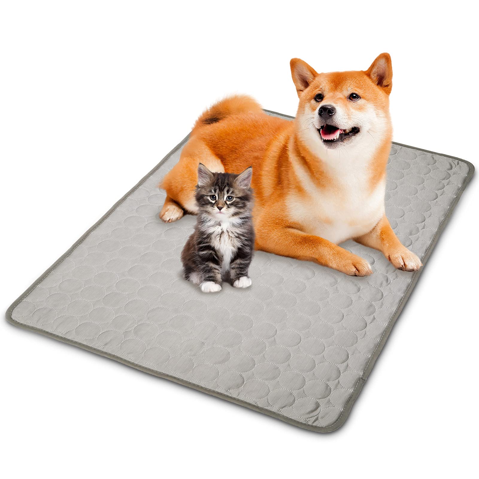 SHEJIZE Cooling Mat for Dogs - Portable & Washable Pet Cooling Pad, Foldable for Travel, Keeps Pets Cool in Summer Heat - Perfect for Outdoor Adventures, Car Rides & Hot Weather Relief