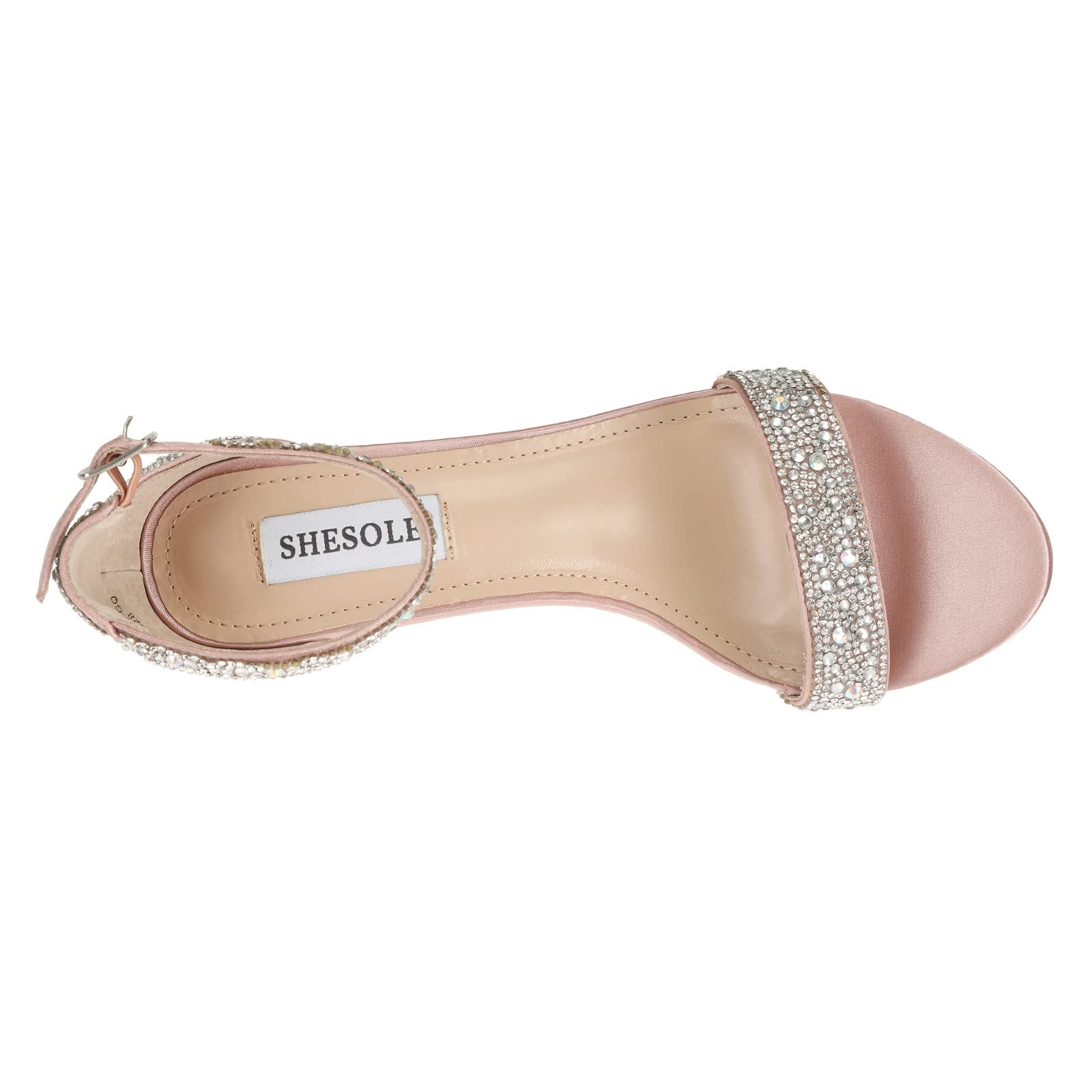 Elegant Women's Rhinestone Crystal Kitten Heel Sandals - Sparkling Evening Dress Shoes for Parties, Weddings & Special Occasions