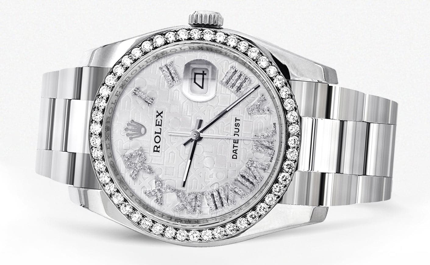 Rolex Datejust 36mm Watch - White Roman Dial & Oyster Band | Luxury Stainless Steel Men's Watch | Perfect for Business, Formal Events & Gift Giving