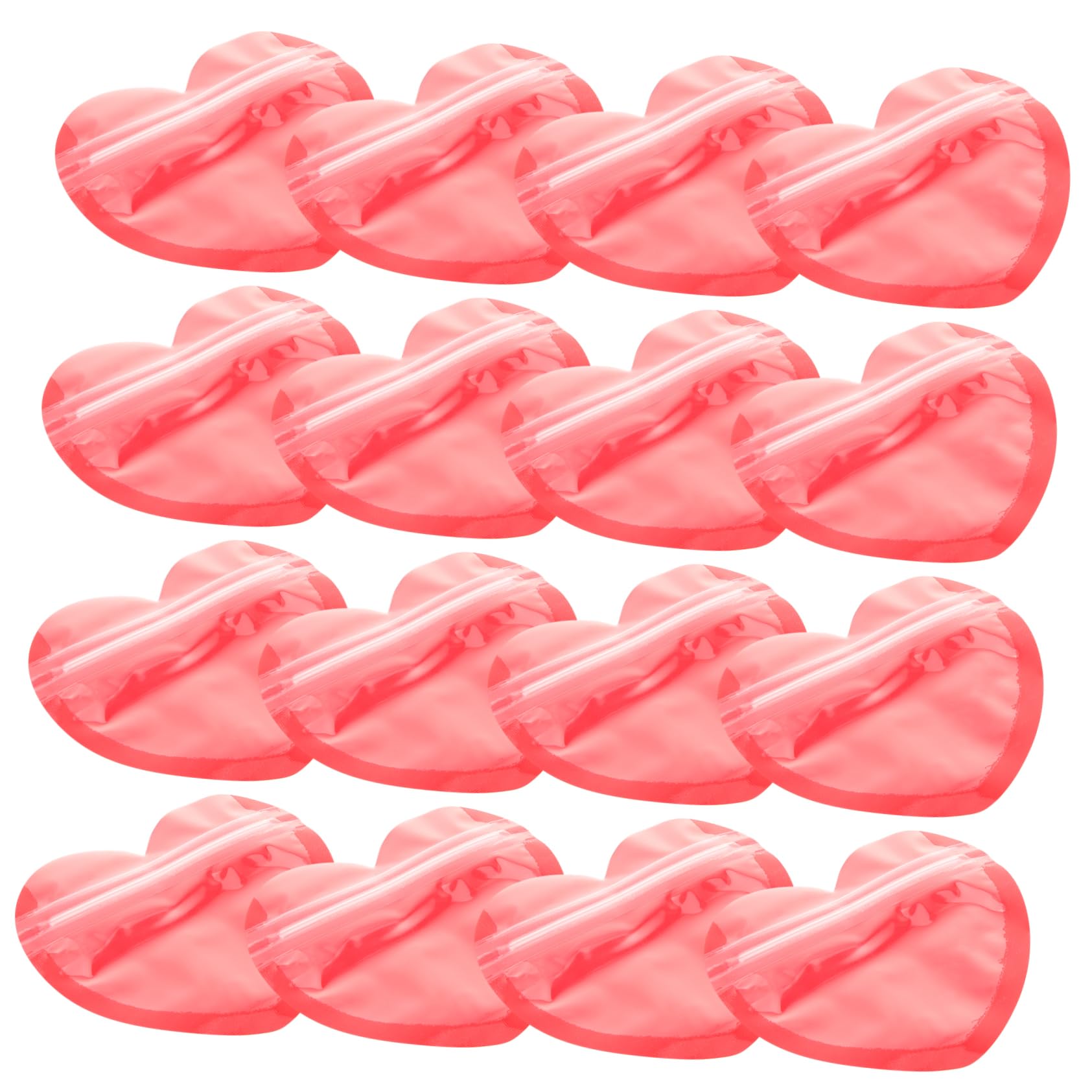 50 Pcs Heart Shaped Clear Cellophane Bags - Sealable Jewelry & Trinket Bags for Valentine's Day Gifts, Party Favors, Wedding Decorations