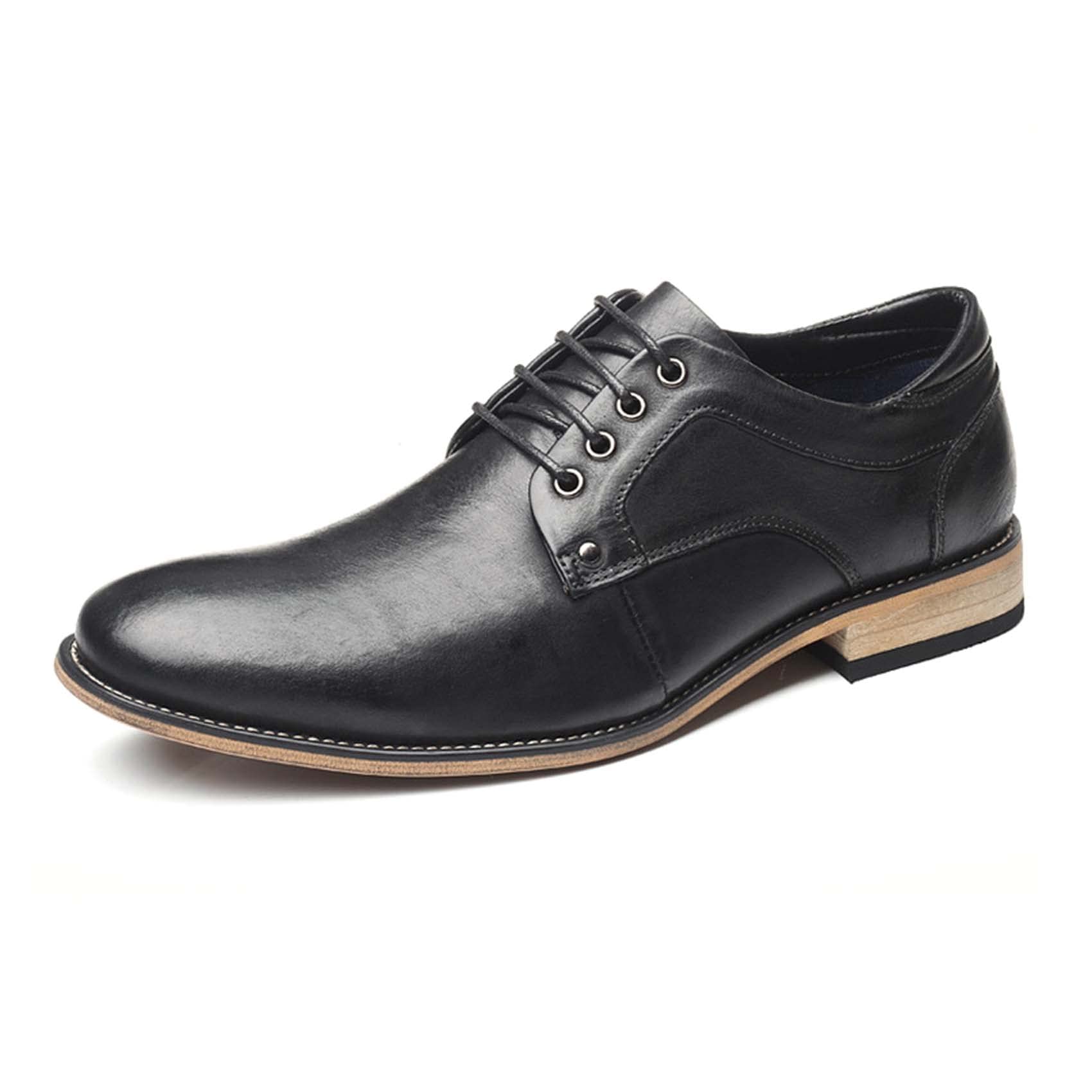 Men's Formal Leather Oxford Dress Shoes - Classic Lace-Up Business Shoes for Wedding, Party & Office Wear | Premium Comfort & Style for Professional Occasions