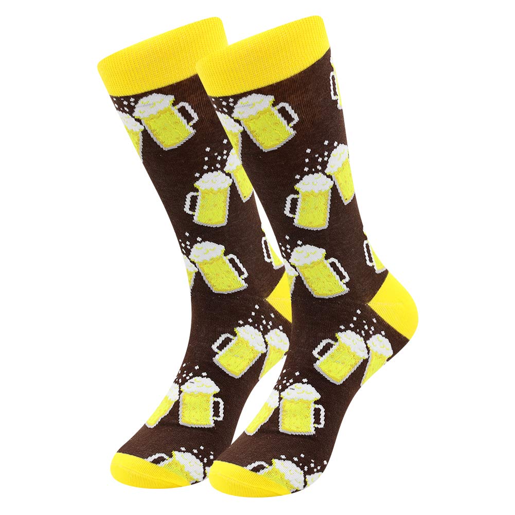 BONANGEL Men's Fun Dress Socks - Crazy Christmas Novelty Socks for Men, Colorful Cotton Casual Socks for Dad, Office & Birthday Gifts - Perfect for Holiday Parties, Workwear & Everyday Fashion