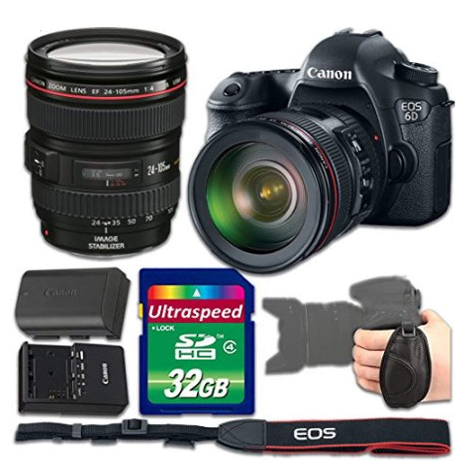 Canon EOS 6D Full Frame DSLR Camera Bundle with EF 24-105mm f/4L IS USM Lens - Professional Photography, Travel & Portrait Shooting
