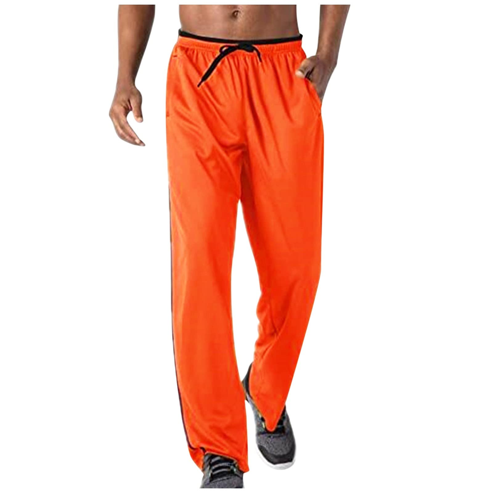 **Men's Running Jogger Pants with Zipper Pockets & Breathable Mesh - Lightweight Athletic Sweatpants for Gym, Workout & Casual Wear**