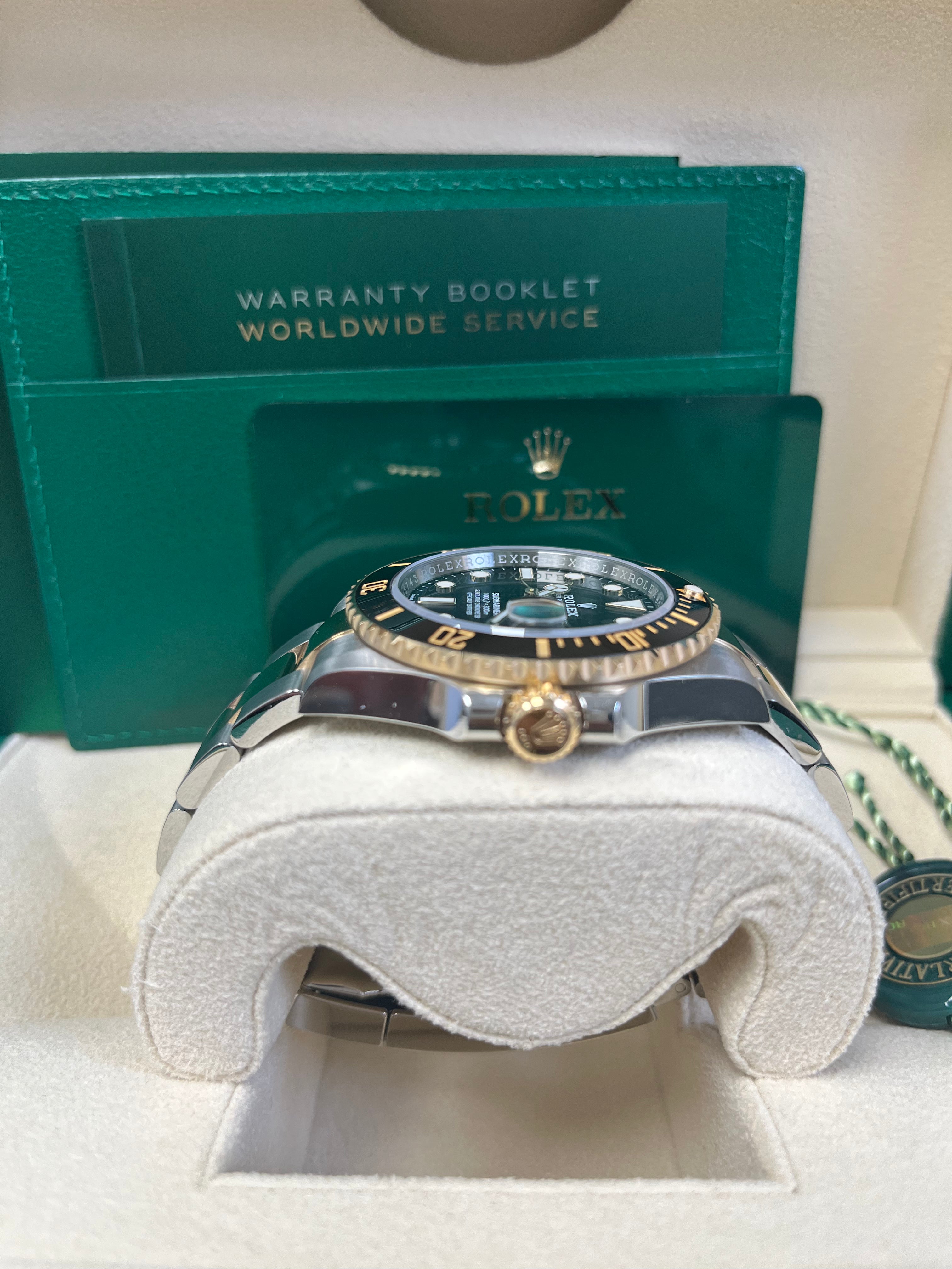 Rolex Submariner Two Tone Stainless Steel & Yellow Gold Watch - Black Dial with Ceramic Bezel (Ref# 126613LN) | Luxury Diving Watch for Men, Perfect for Professional Divers & Formal Occasions