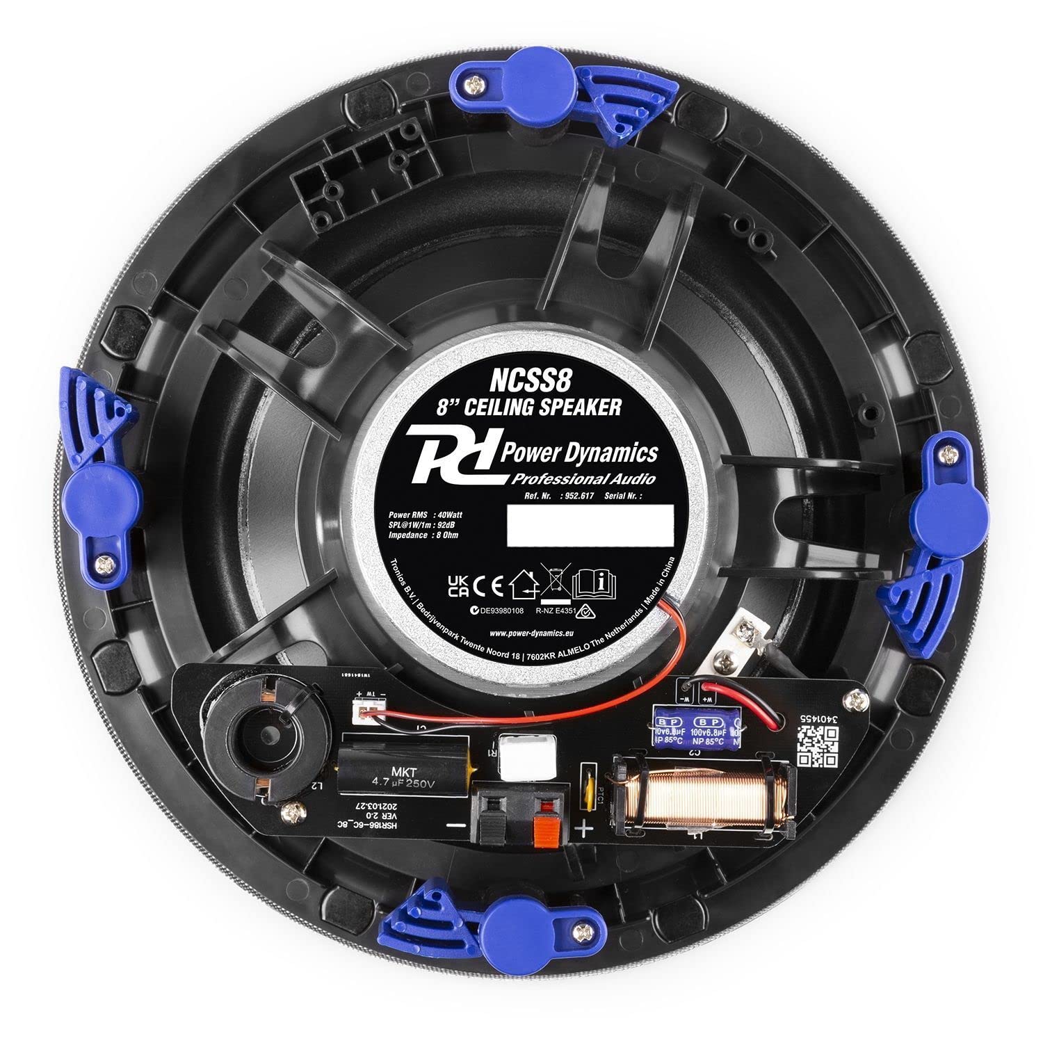 Power Dynamics PD NCSS8 8-Inch Coaxial Low Profile In-Ceiling & Wall Mount Speaker - High Quality Home Audio System for Seamless Sound Integration | Perfect for Living Rooms, Home Theaters & Multi-Room Audio Setups