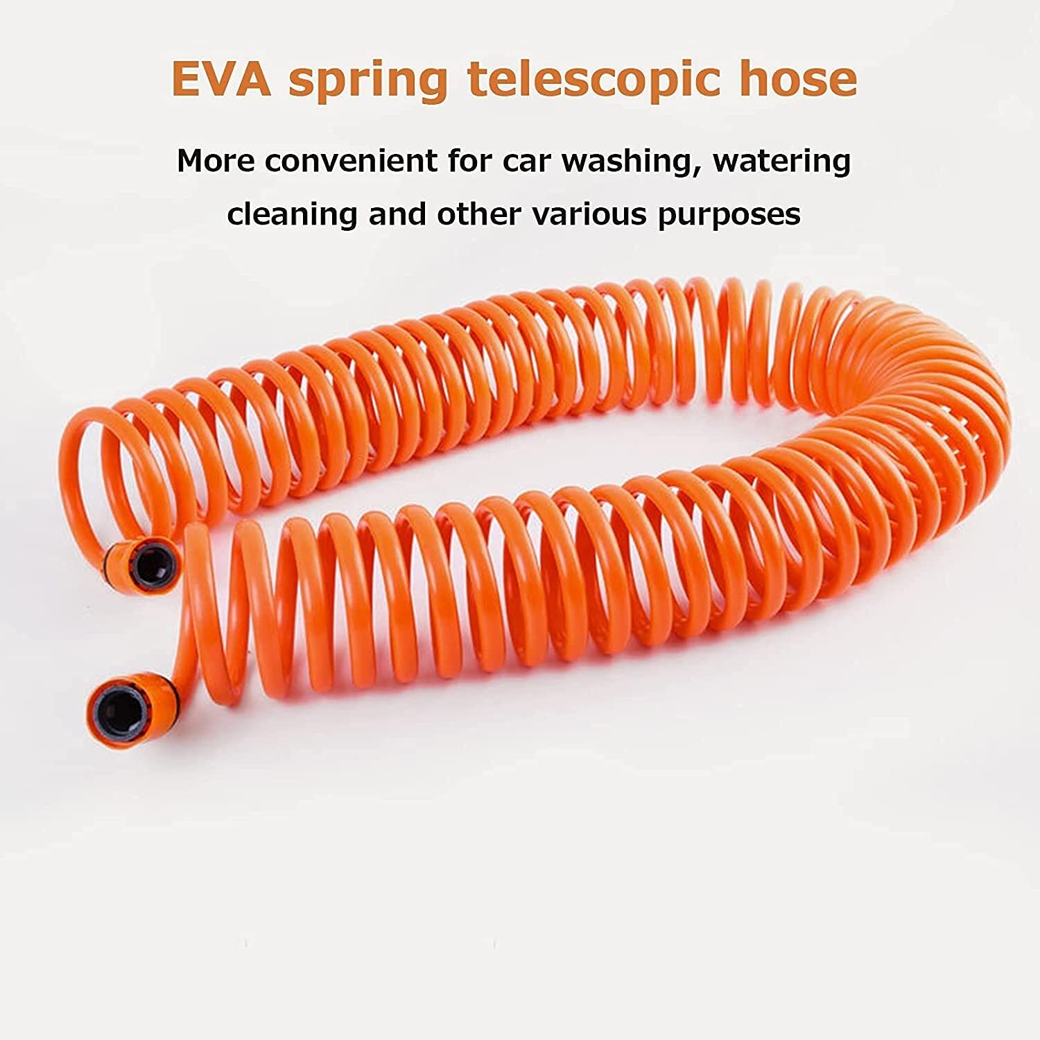 30M Self Coiling Garden Hose - Expandable Retractable Coil Hose with Multifunctional Aluminum Alloy Nozzle & Leak-Proof Joints - Perfect for Watering Plants, Washing Cars, and Outdoor Cleaning (10M, Green)