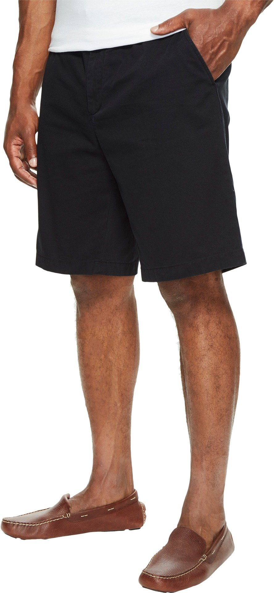 Nautica Men's Big & Tall Cotton Twill Flat Front Chino Shorts - Comfortable Casual Summer Shorts for Outdoor Activities & Travel