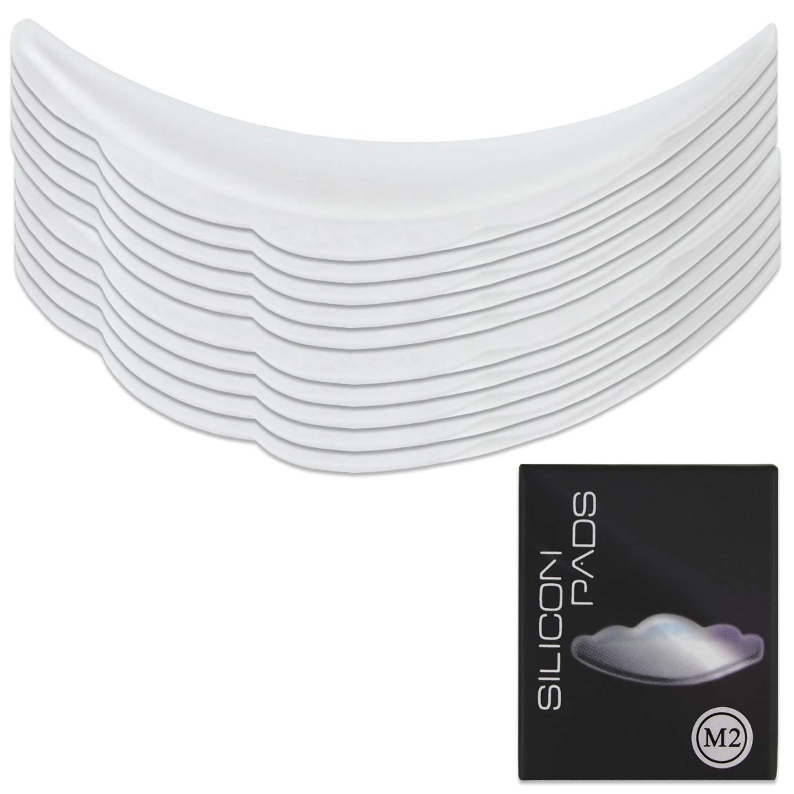 Dolly's Lash Silicon Pad - Medium Size M2 (10pcs/Box) for Eyelash Extensions - Perfect for Professional & Home Use, Salon & DIY Beauty Application