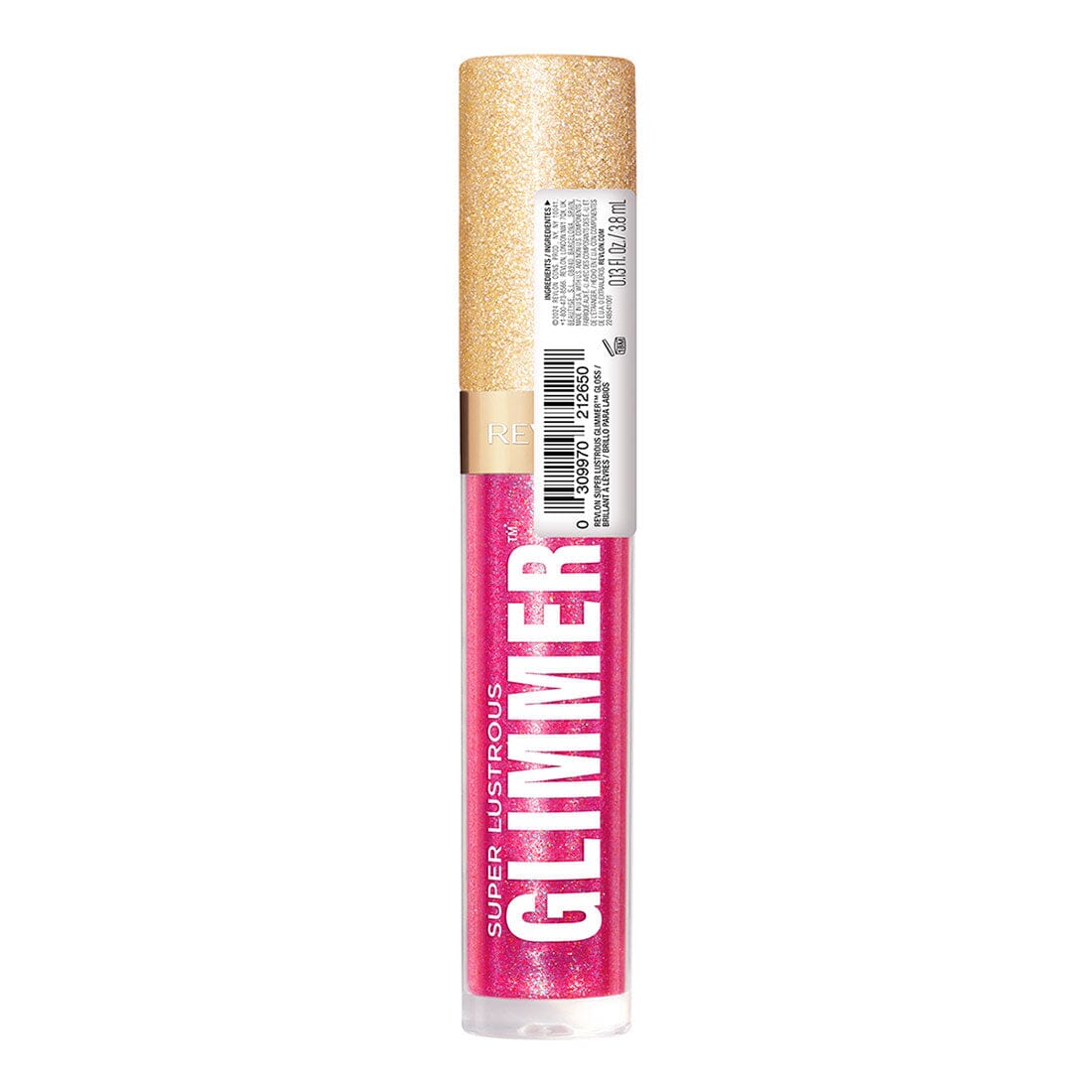 Revlon Super Lustrous Glimmer Gloss - Razz Beamy Shade, 3.8ml | High-Shine Lip Gloss for Everyday Wear & Special Occasions