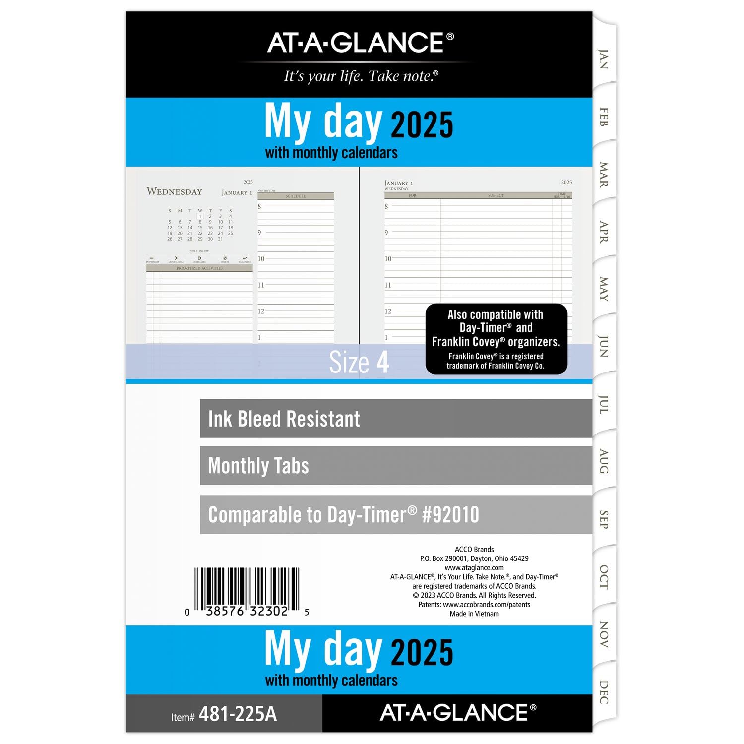 AT-A-GLANCE 2025 Daily & Monthly Planner - 5.5