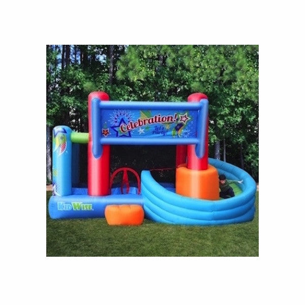 KidWise Celebration Bounce House with Tower Slide - Inflatable Jumping Castle for Kids Birthday Parties, Backyard Play & Outdoor Events