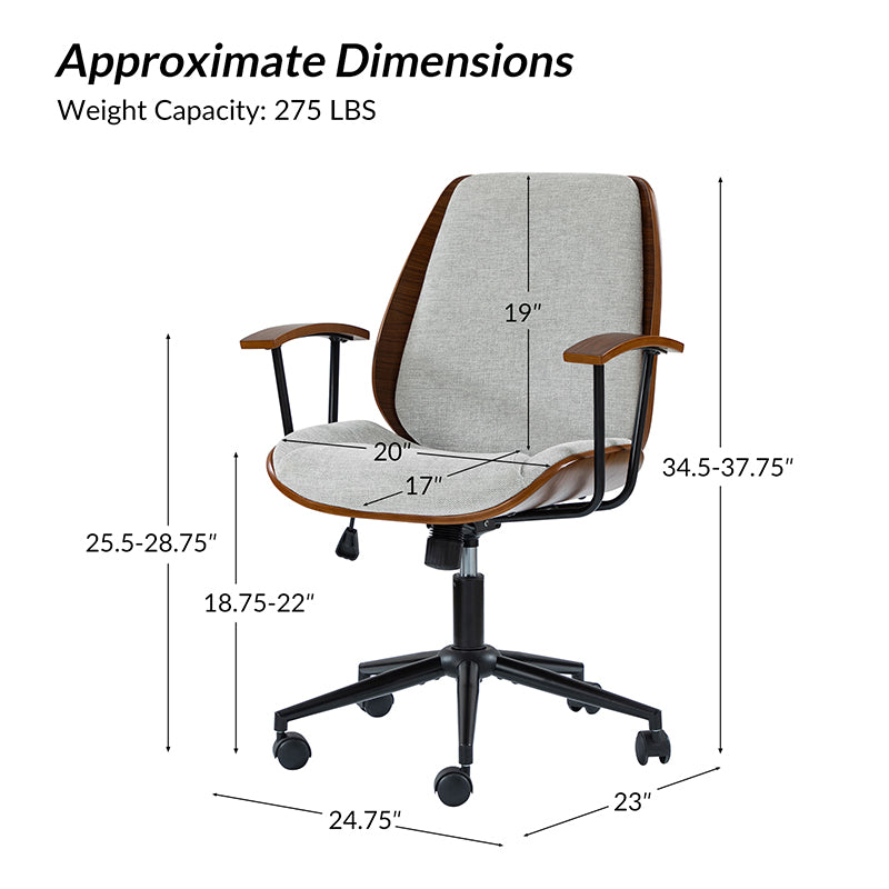 Ergonomic Alina Adjustable Height Office Chair with Lumbar Support - Perfect for Home Office, Gaming, and Workspace Comfort