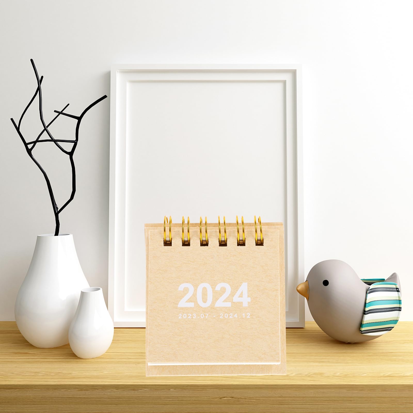 NUOBESTY 2022-2023 Desktop Flip Calendar - Standing Tabletop Schedule Planner for Home, Office & School | Green Decorative Desk Organizer | Perfect for Planning, Gifts & Workspace Decor