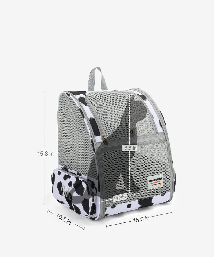 Montana West Print All-Side Mesh Pet Carrier Backpack - Lightweight & Breathable for Small Dogs & Cats - Perfect for Travel, Hiking & Outdoor Adventures