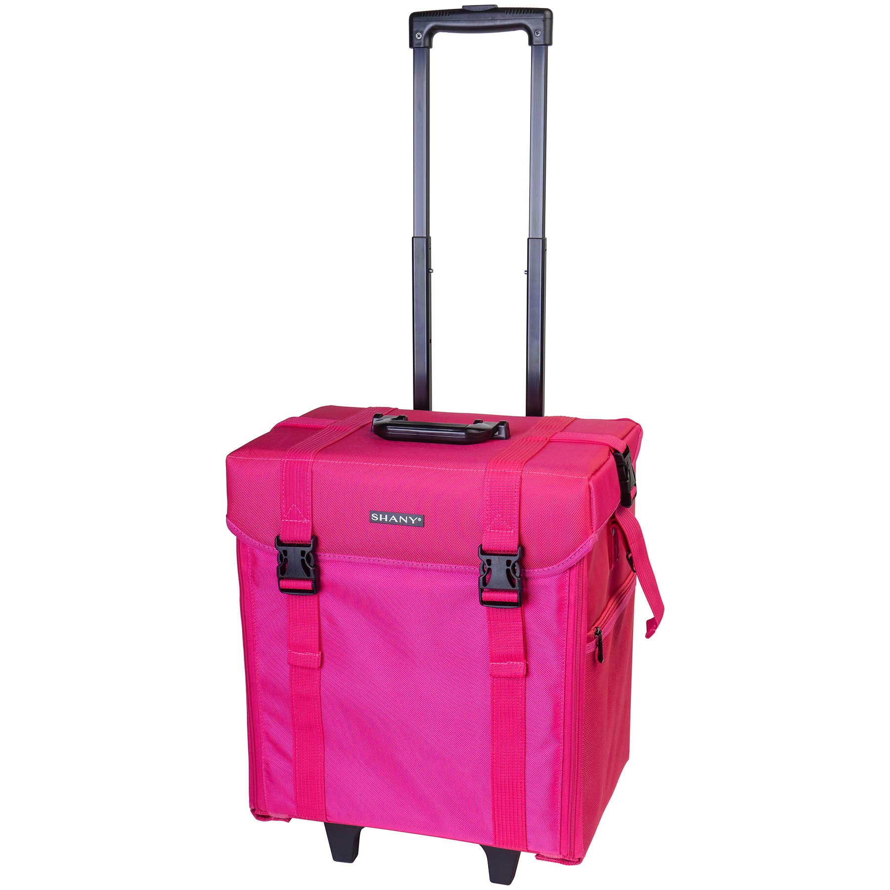 SHANY Professional Makeup Artist Rolling Trolley - Cosmetic Travel Case with Organizer Drawers & Mesh Bags - Portable Beauty Storage for Salon, Bridal, and On-the-Go Makeup Artists - Summer Orchid Design