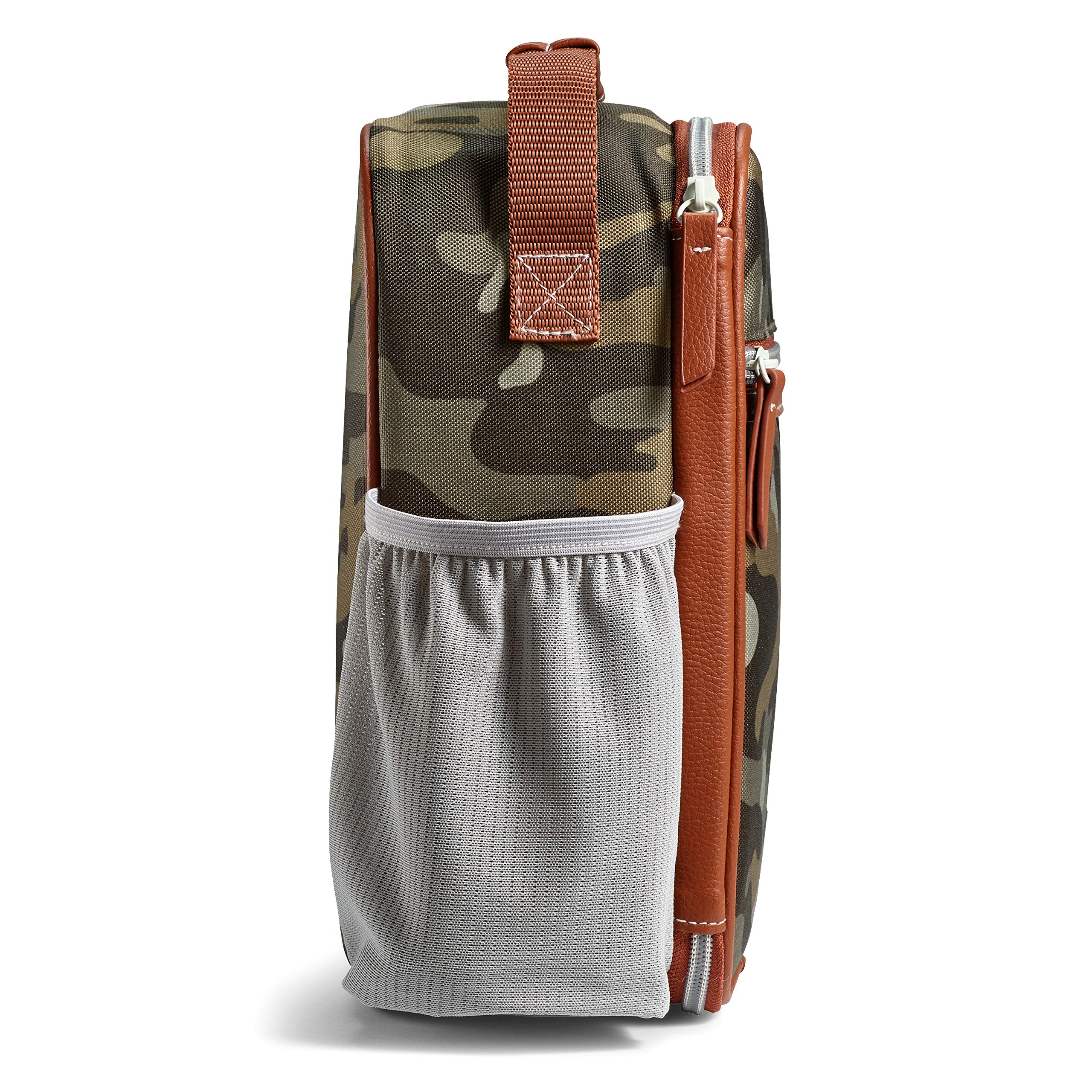 Fit & Fresh Foundry Insulated Lunch Bag for Adults - Camo Design with Side & Front Pockets, Includes Stainless Steel Tumbler & 2 Food Containers - Perfect for Work, School, Picnics & Outdoor Activities