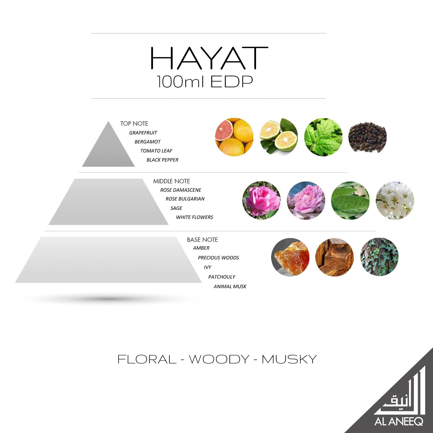 Hayat Unisex Eau de Parfum by Al Aneeq - 100ml Long-Lasting Fragrance for Men & Women | Perfect for Date Night, Office & Special Occasions