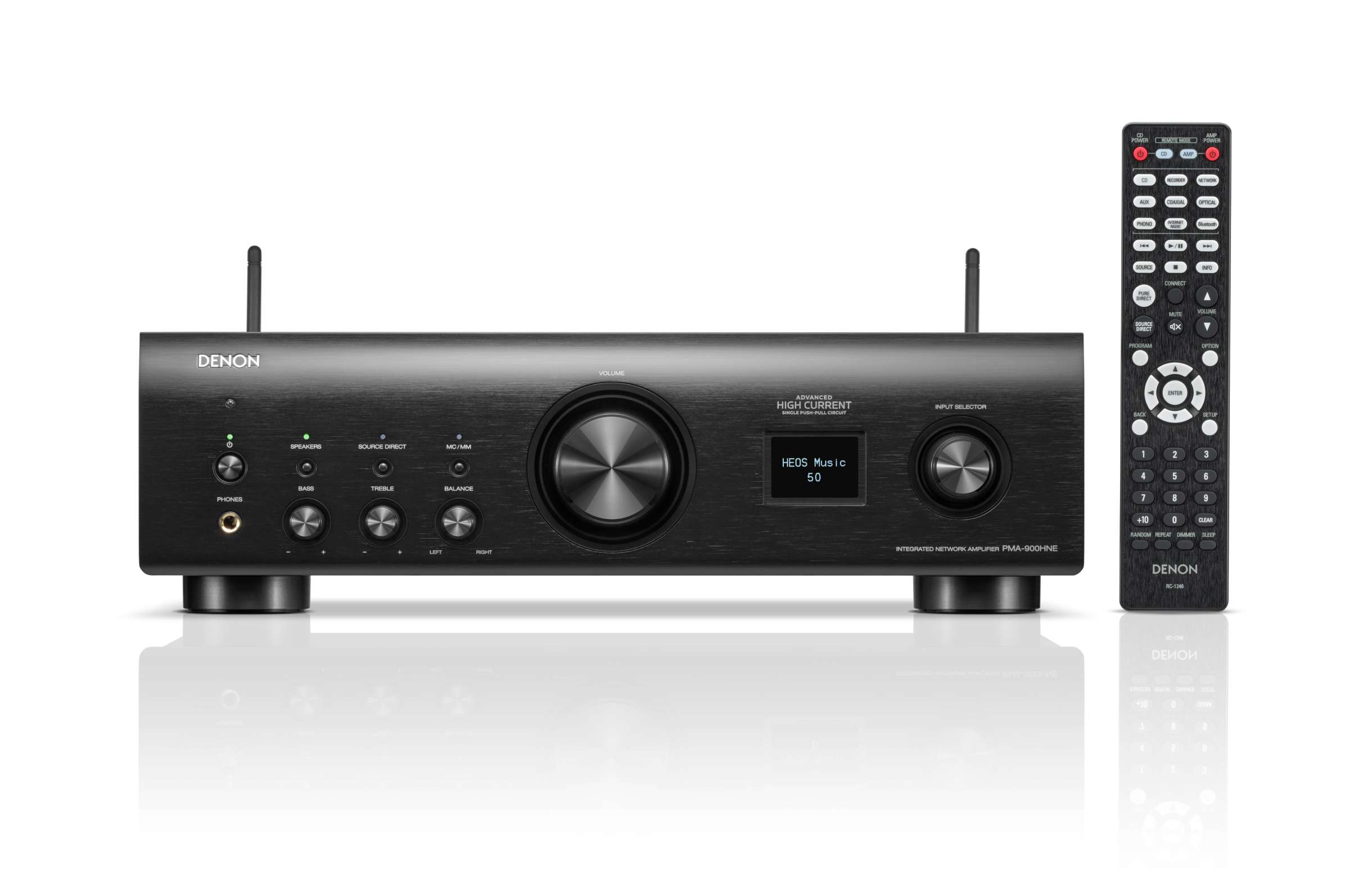 Denon PMA 900HNE Integrated Network Amplifier with HEOS Built-in | Hi-Fi Audio Streaming for Home Theater & Music Listening | Wireless Multi-Room Audio System