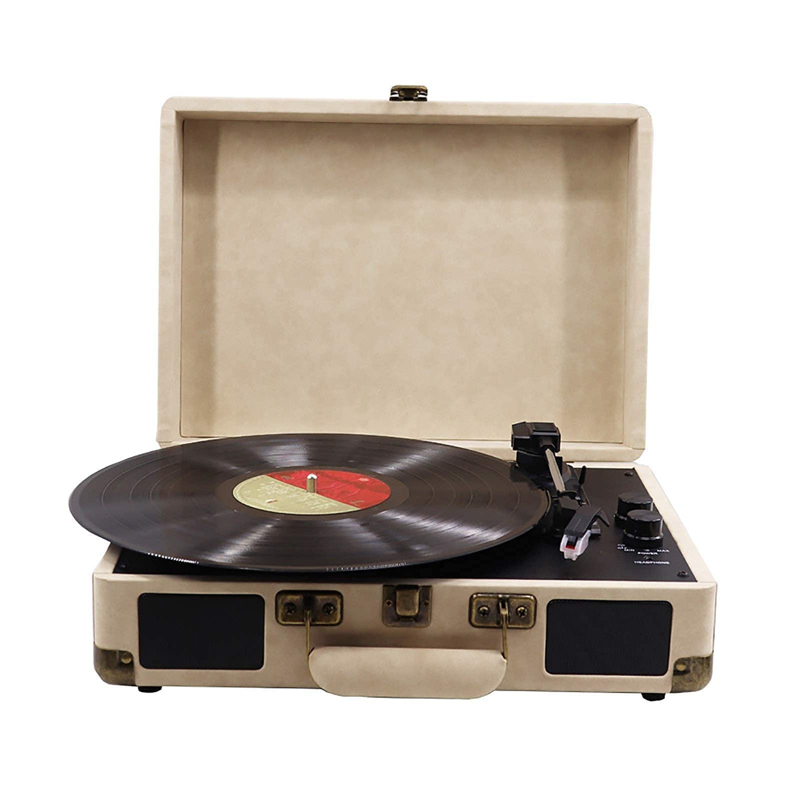MaGiLL Portable Bluetooth Vinyl Record Player with Built-in Stereo Speakers - Wireless Turntable for Home, Office & Travel | Perfect Gift for Music Lovers
