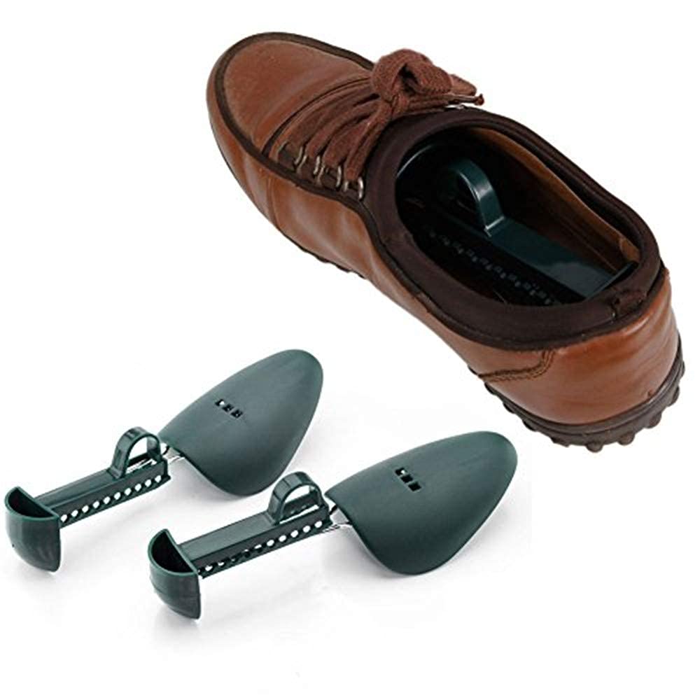 Adjustable Plastic Shoe Tree Stretchers for Men - Sneaker Shoe Care & Travel Organizer - Prevent Creases & Odor - Perfect for Dress Shoes, Sneakers & Boots (Home, Office & Travel Use)