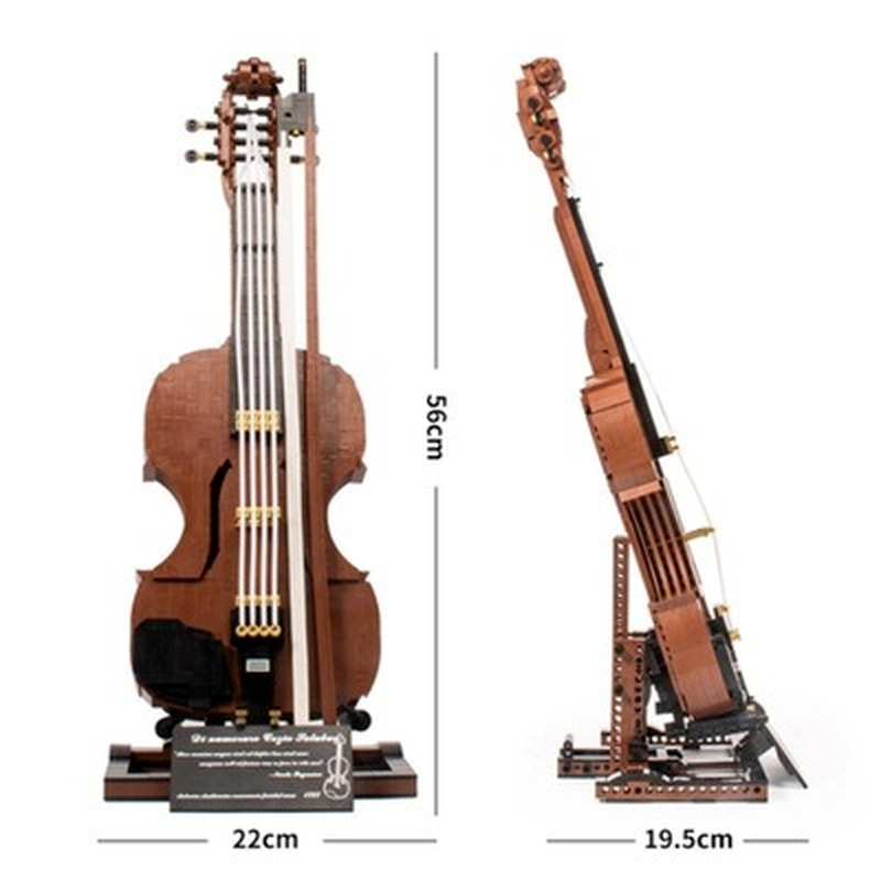 1840PCS 10224 Violin Building Blocks Set - Creative DIY Musical Instrument Toy for Kids & Adults - Perfect for Birthday Gifts, Home Decor, and STEM Education Activities