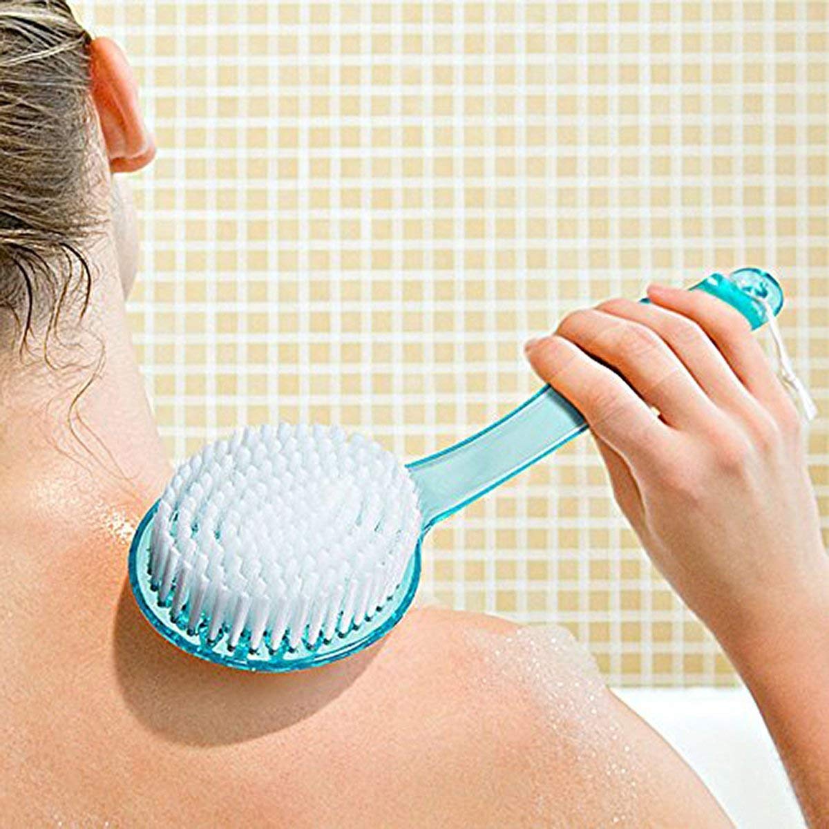 BOXO Full Body Bath & Shower Brush with Long Handle - Exfoliating Back Scrubber & Massager for Deep Cleaning - Pack of 1 - Perfect for Spa Day, Dry Skin Care & Relaxing Bath Time