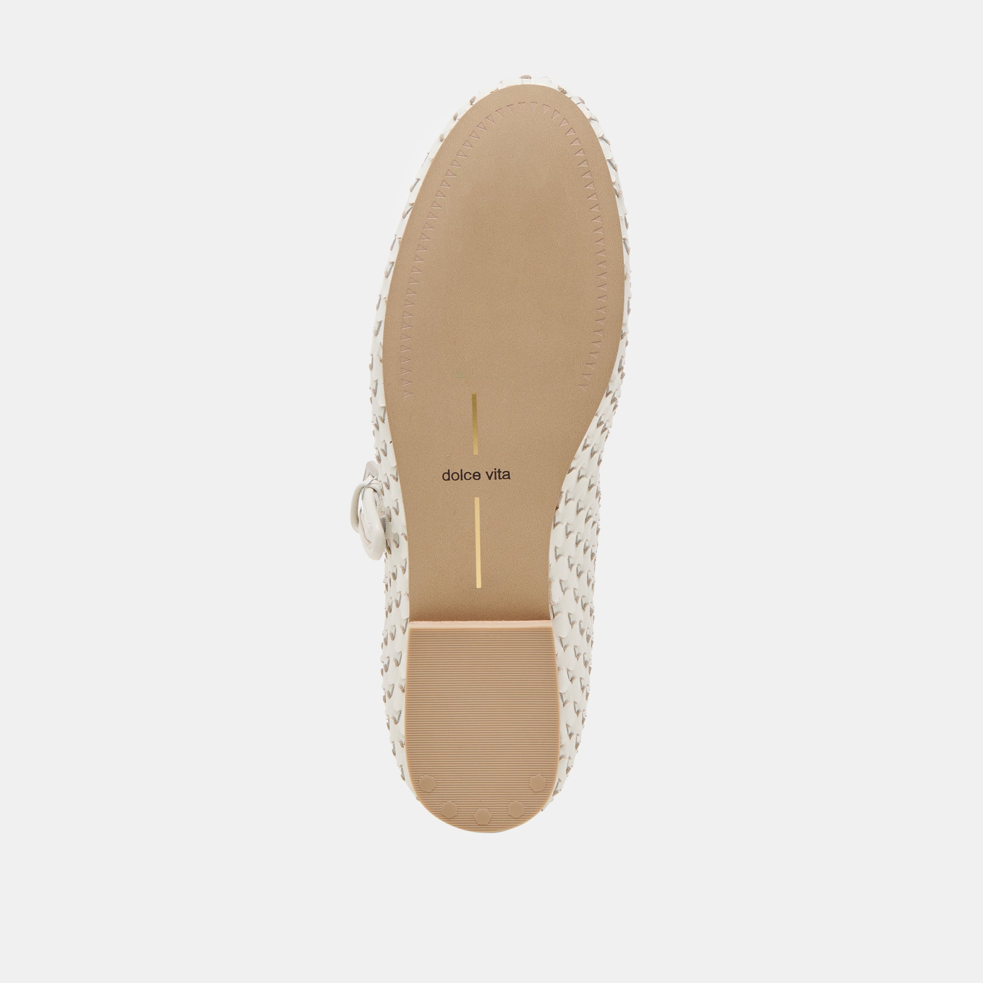 ROSLYN Woven Leather Ballet Flats - True White Women's Comfortable Shoes for Work, Office & Casual Wear
