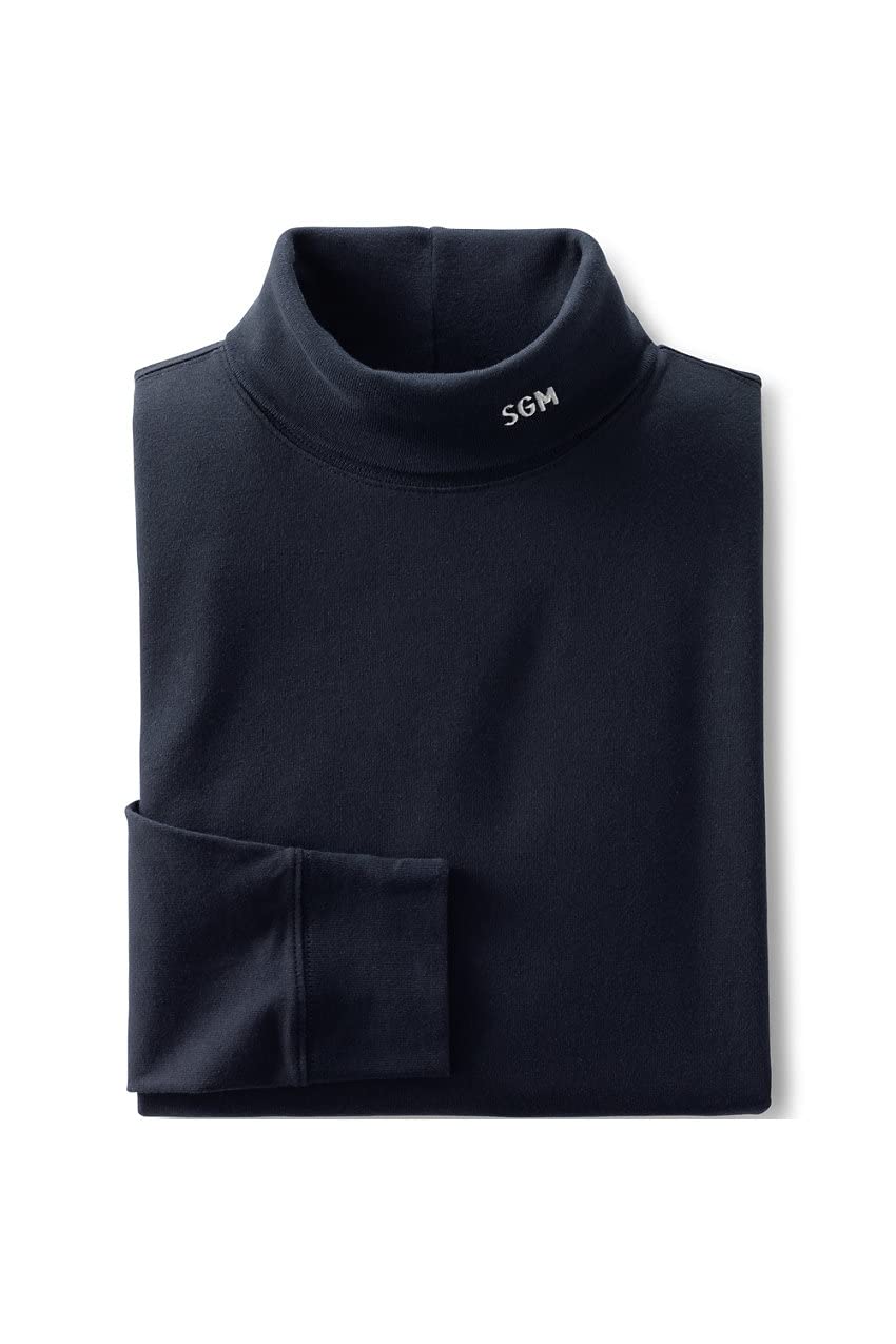 Lands' End Men's Super-T Cotton-Blend Turtleneck Shirt | Soft & Comfortable Long Sleeve Pullover for Casual Wear & Office Outfits