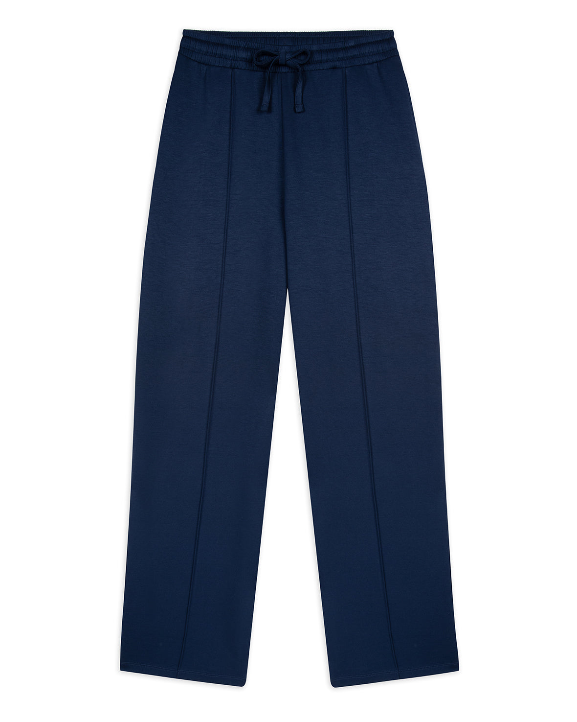 LuxeComfort Scuba Jogger Pants for Women - High Waisted Soft Stretch Lounge Pants in Navy Blue | Perfect for Yoga, Running, Travel & Casual Wear