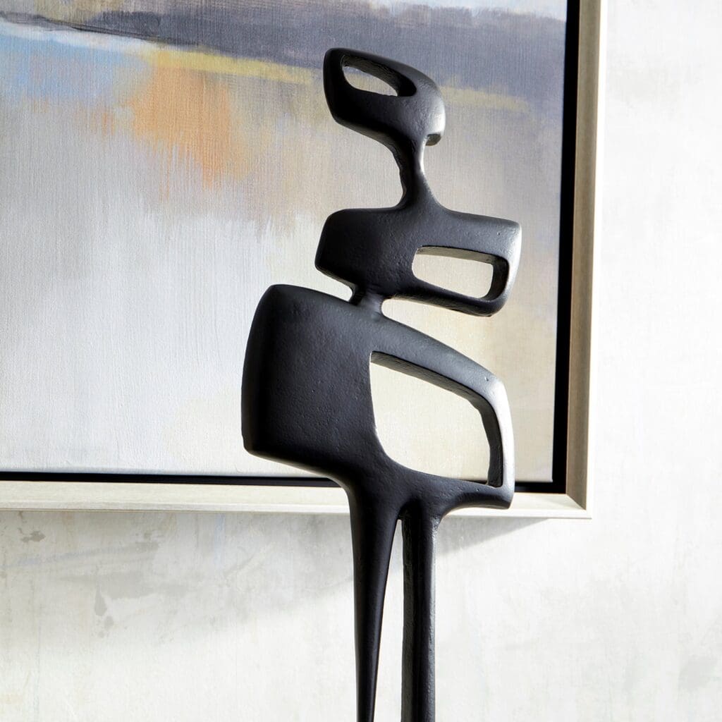 Cyan Design 10735 Rossastri Sculpture - Matte Black Finish | Modern Home Decor for Living Room, Office & Shelf Display