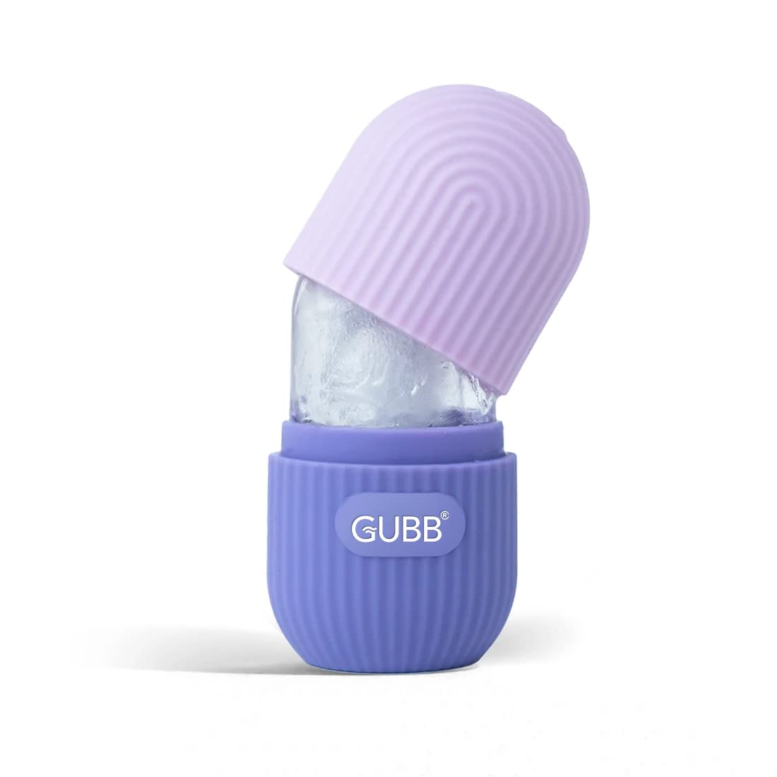 GUBB Ice Roller for Face & Neck Massage - Cooling Facial Roller for Puffy Eyes, Skin Tightening & Glowing Complexion | Reusable Silicone Face Massager for Dark Circles & Inflammation Relief | Perfect for Morning Routine, Post-Workout Recovery & Spa Day (Purple)