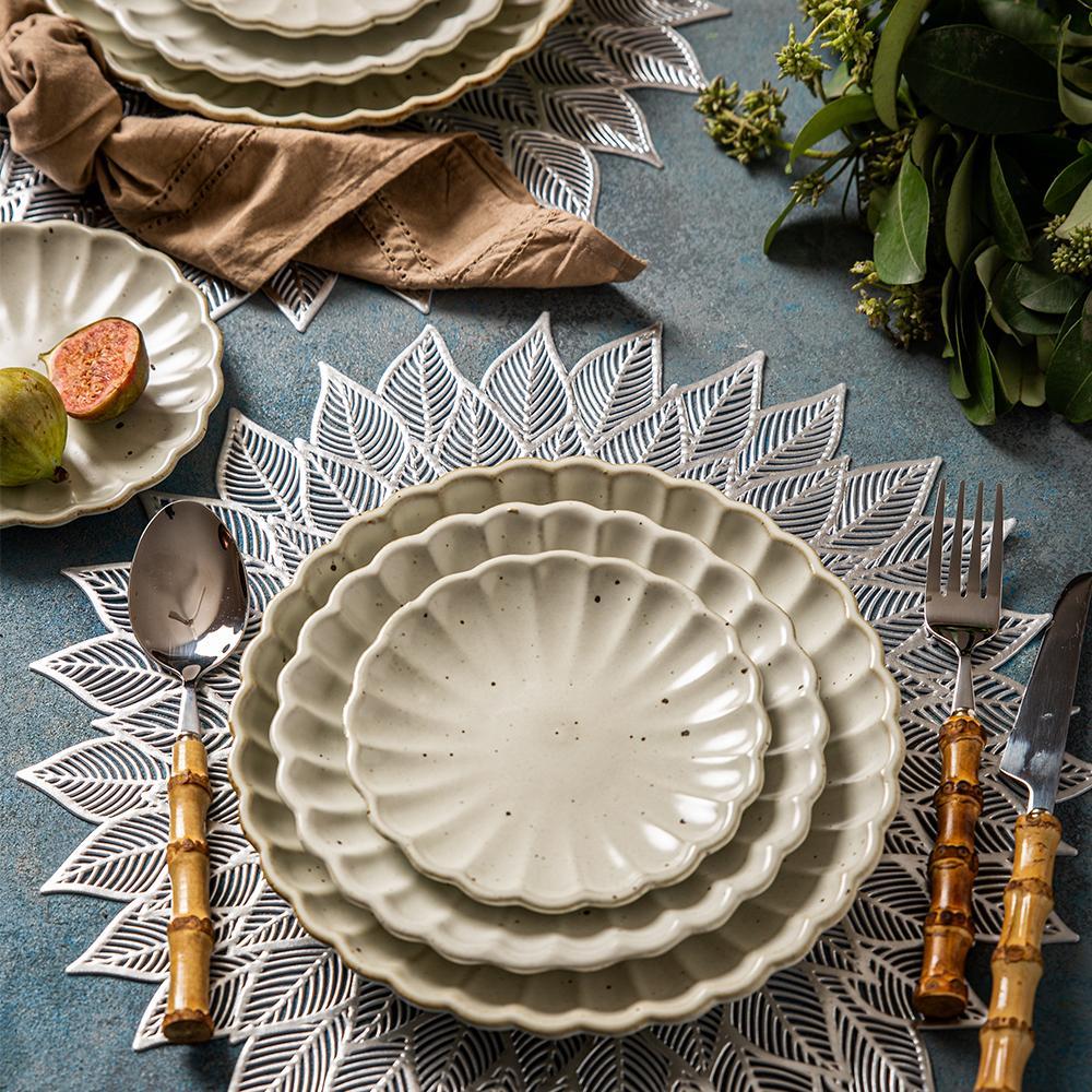Premium White Ceramic Dinner Plates - Set of 2, Elegant & Durable Porcelain Plates for Everyday Dining, Restaurant, or Special Occasions