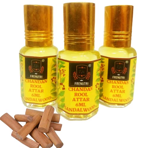 FRENUTR Chandan-E-Khaas Attar Perfume Oil 6ml - Long Lasting Floral Scent for Men & Women | Premium Artisan Fragrance | Perfect for Daily Wear, Special Occasions & Aromatherapy