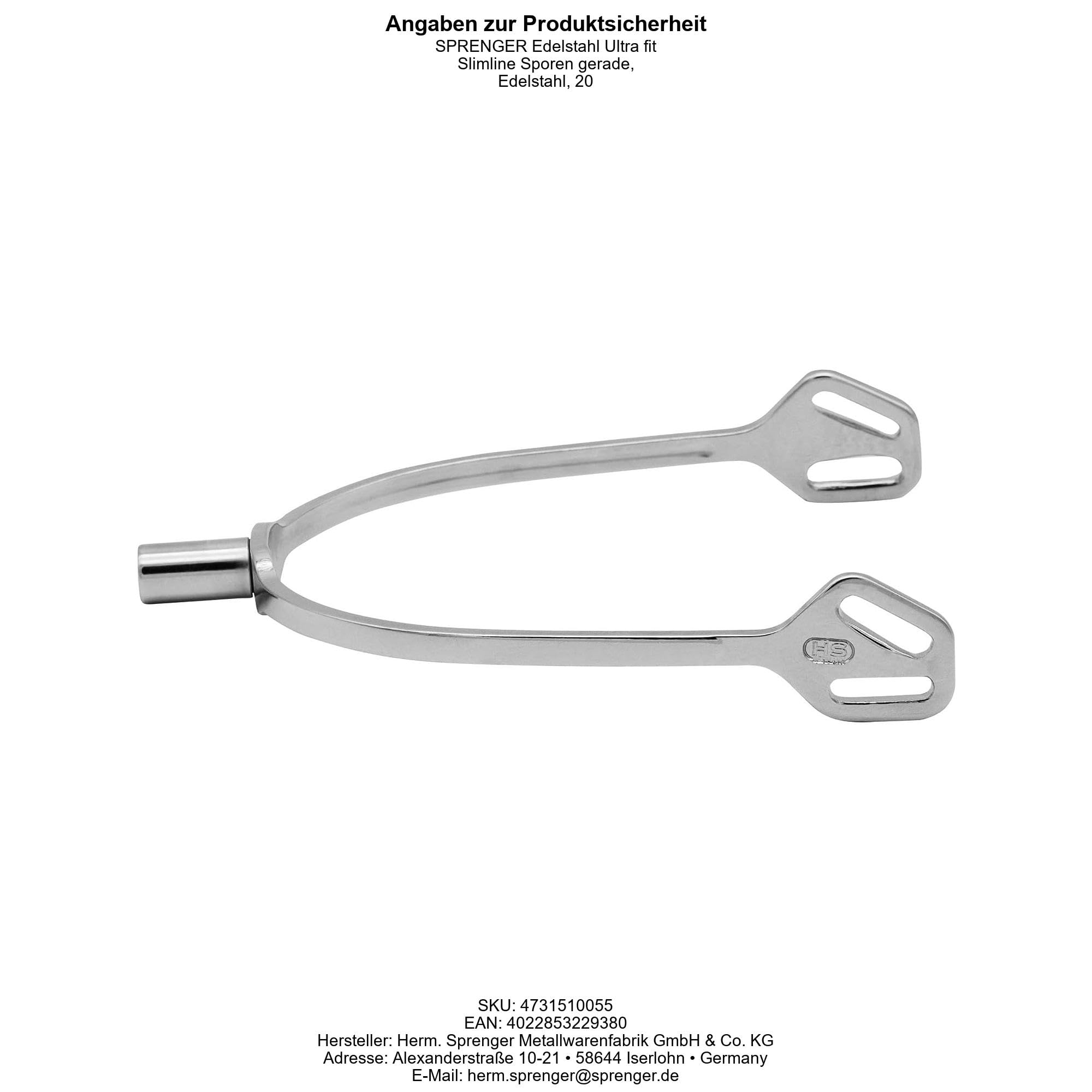 Sprenger Ultra Fit Slimline Spurs - Lightweight Equestrian Spurs for Horse Riding, Dressage & Training - Perfect for Riders Seeking Comfort & Precision