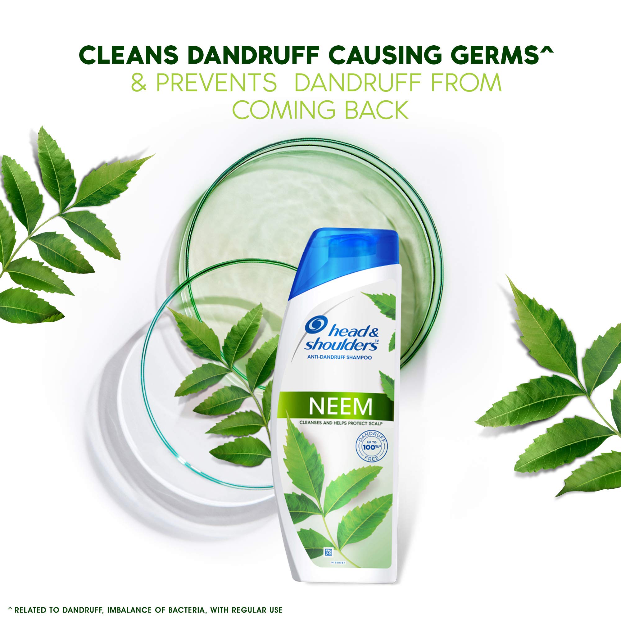Head & Shoulders Anti Dandruff Shampoo with Neem - 11.5 fl oz (340ml) for Scalp Care & Itch Relief - Perfect for Daily Use & Sensitive Scalps