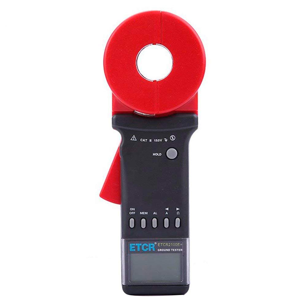 ETCR2100E+ Digital Clamp Ground Earth Resistance Tester - 0.01Ω to 1200Ω Range, 0.00mA to 40.0A Current Measurement, 99 Data Storage - Perfect for Electricians, HVAC Technicians & Industrial Maintenance