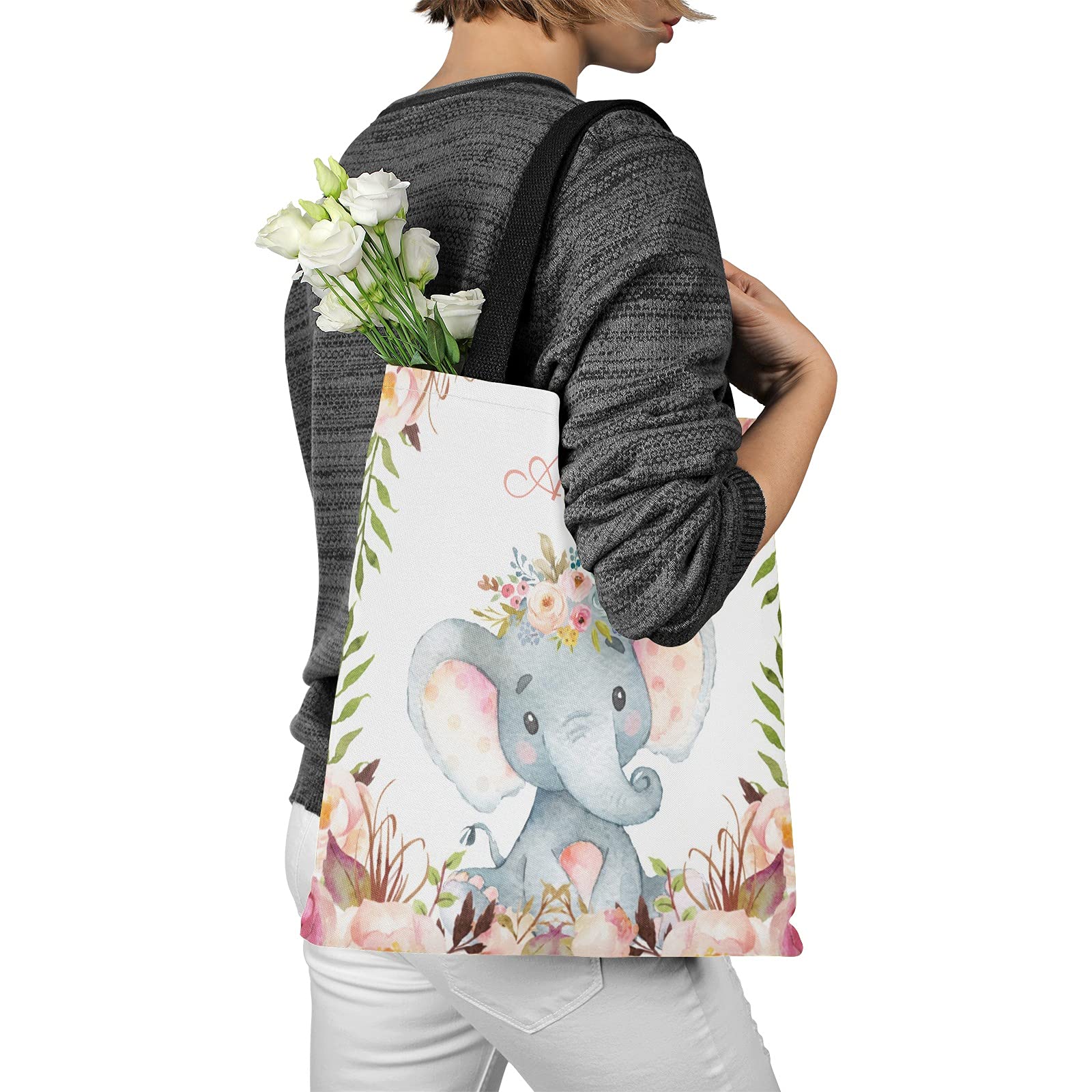 Personalized Mermaid Canvas Tote Bags - Eco-Friendly Reusable Shopping Bags for Women, Beach, Travel & School | Cute Gift Idea for Mermaid Lovers