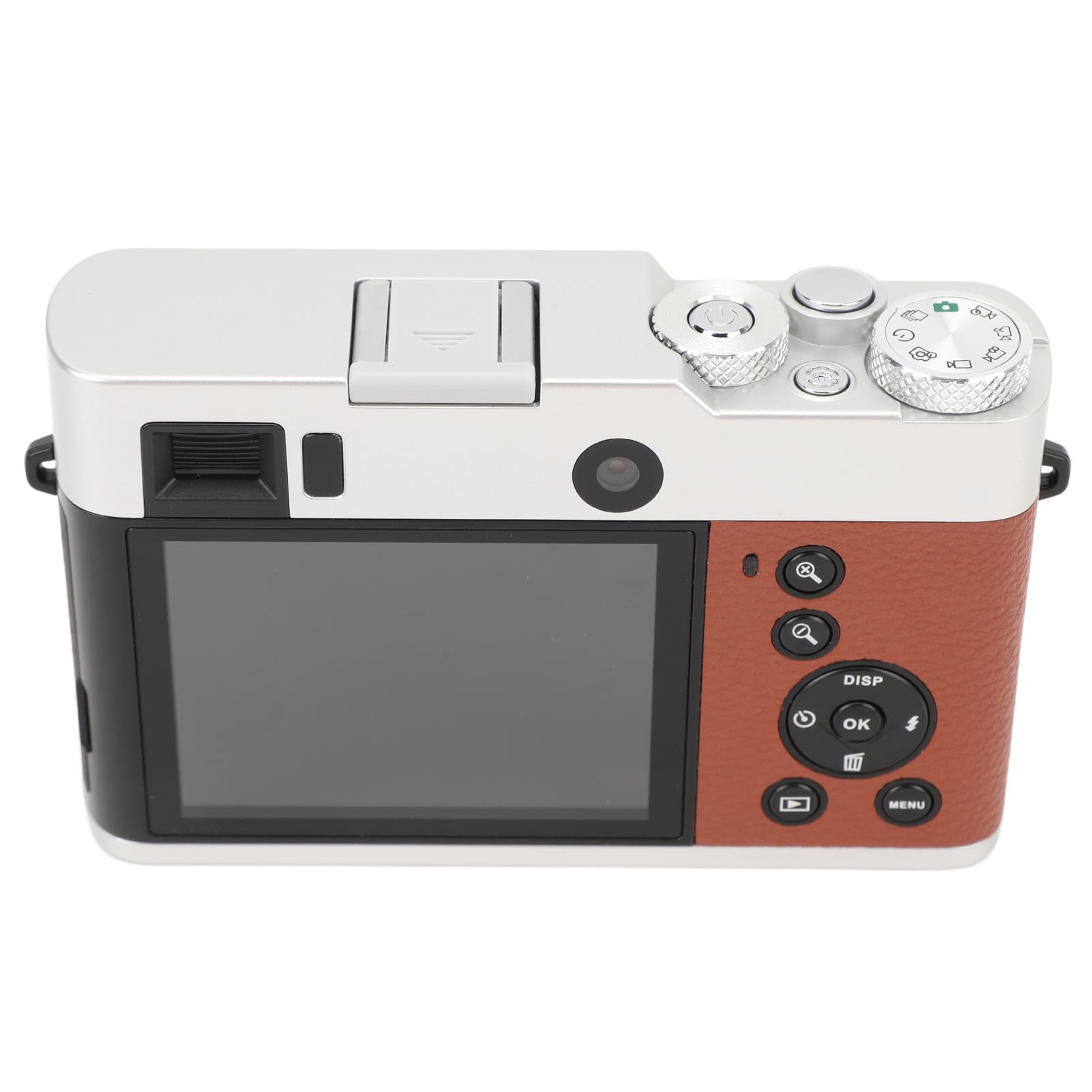 48MP 5K Professional Vlogging Camera with Flip Screen - 4K Video Recording Digital Camera for YouTube, Travel & Home Vlogging (Brown) - Perfect for Content Creators, Travel Bloggers & Family Memories
