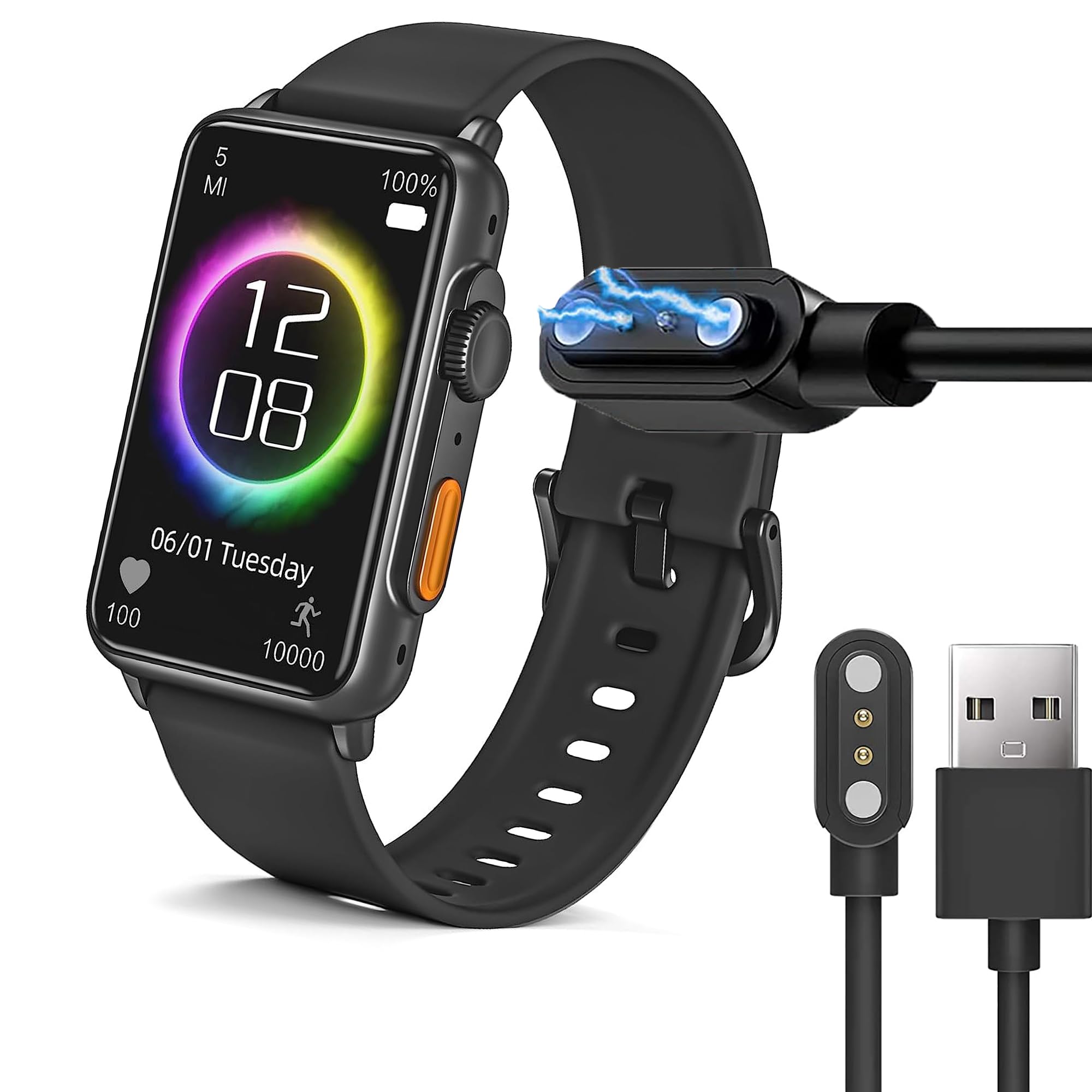 FITVII HM68 Fitness Tracker Charger - Magnetic USB Charging Cable Replacement for FITVII HM68 Smartwatch | Perfect for Gym, Running & Daily Activity Tracking