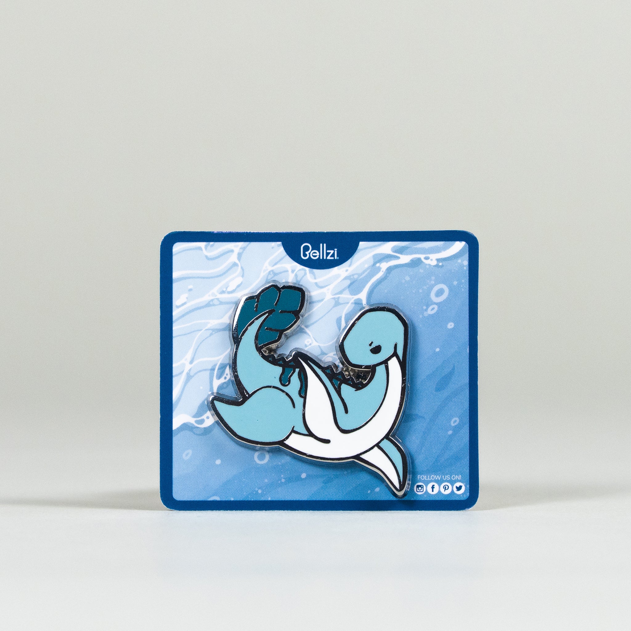 Nessi Enamel Pin - Cute Wave Design Lapel Pin for Backpacks, Jackets & Hats - Perfect for Surfers, Beach Lovers & Pin Collectors